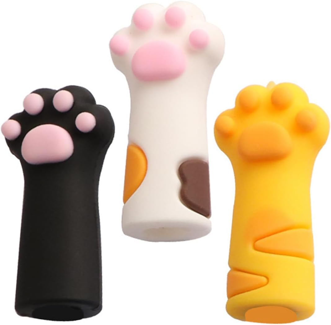 Baluue 3Pcs Nipper Cover Protective Sleeve for Cat Grooming Nail Cuticle Scissors Tweezers Pet Nail Clippers Tool image number 2