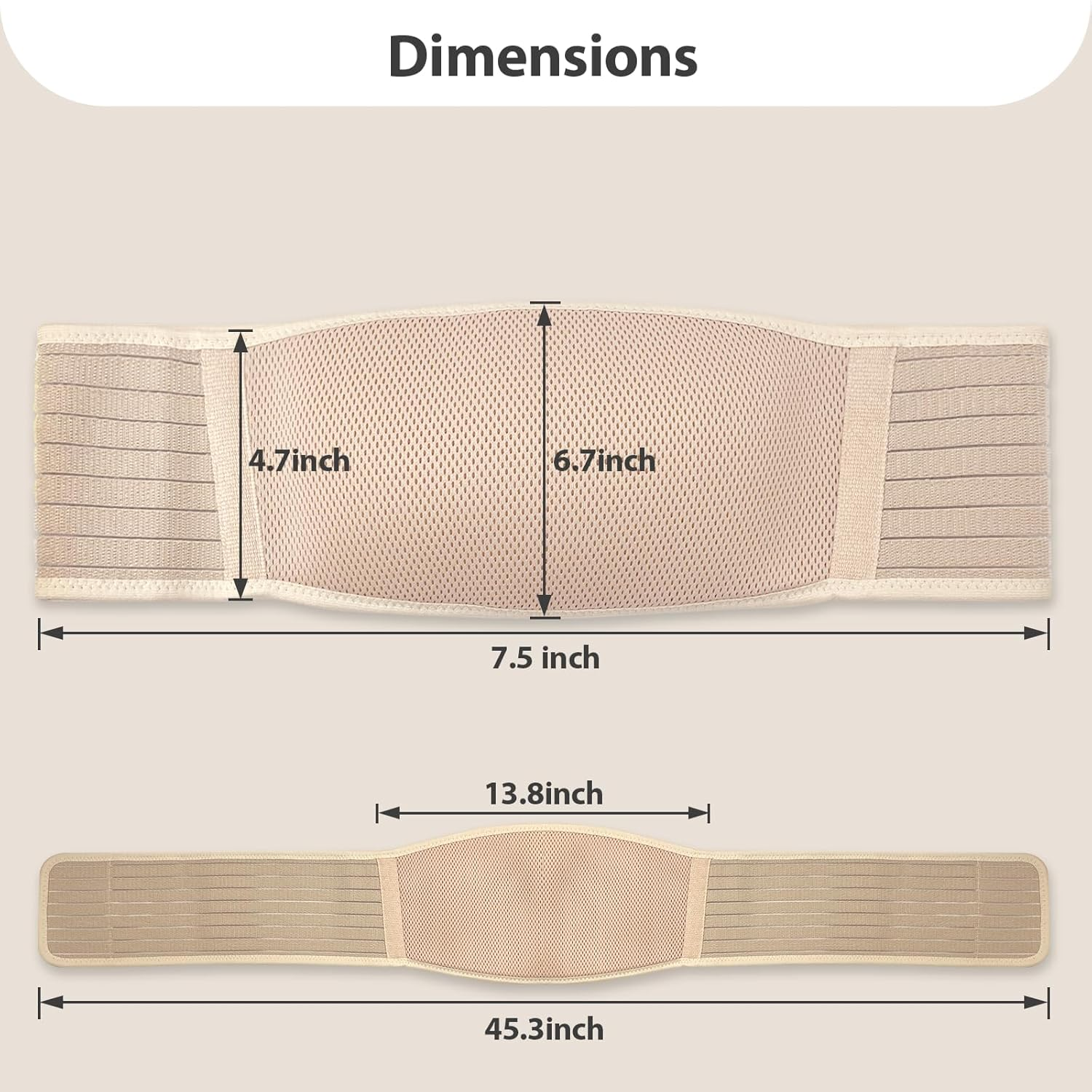 Maternity Belly Support Band, Breathable Mesh, Gentle Compression, Ultra Soft, Pain Relief- Pregnancy Must Haves image number 4