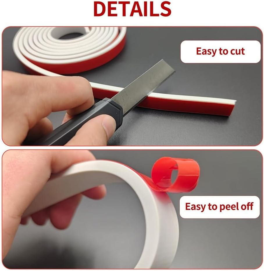 5 Rolls Total Window Grille Inserts Grid Kit Self Adhesive Peel and Stick Trim Simulated DIY Window Decorative White image number 6