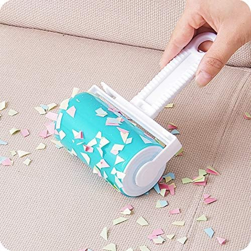 UKEENOR Sticky Resuable Tapeless Lint Roller Cat Dog Hair Remover with Long Handle Washable Tool Pet Shedding Brush Cleans Your Suit/Sofa 3 Diffrent Size One Set image number 4
