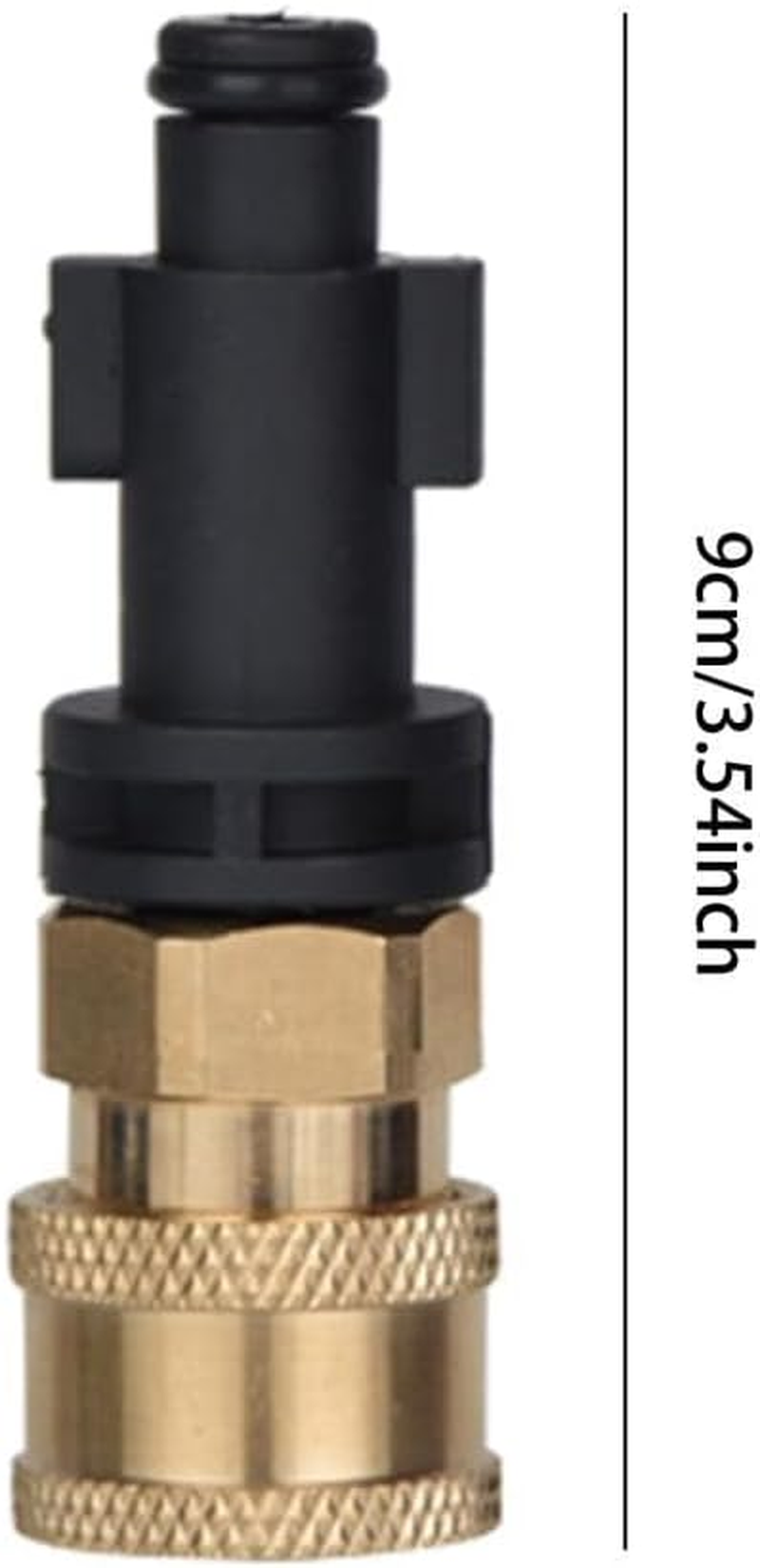 P Prettyia Pressure Washer Coupler 1/4 Inch Connector Internal Thread Hose Adapter Foam Lance Fittings Nozzle, for Bosch - For Anlu image number 3