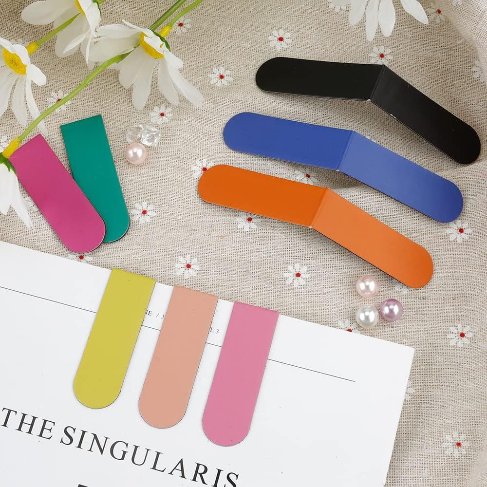 ZNHIS Magnetic Bookmarks, 30PCS Cute Magnet Clips for Women Men Kids Reading, Teacher Bookmark, Solid Colorful Bulk Set image number 2