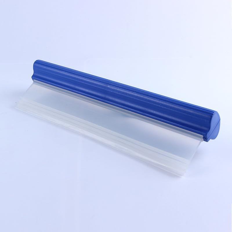 9.5 * 31Cm Silicone Car Squeegee - Automotive Water Wiper for Drying, Flexible T-Bar Water Blade for Windshield, Glass, Window, Mirror, Bathroom (Blue, 9.5 * 31Cm)