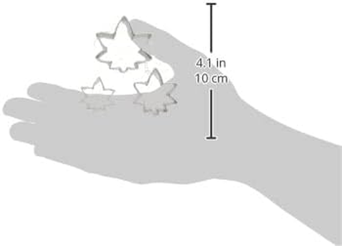 Kanda 075013 18-8 Stainless Steel Vegetable Cutter Die, Set of 3 Colors, Autumn Leaves, Commercial Use image number 6