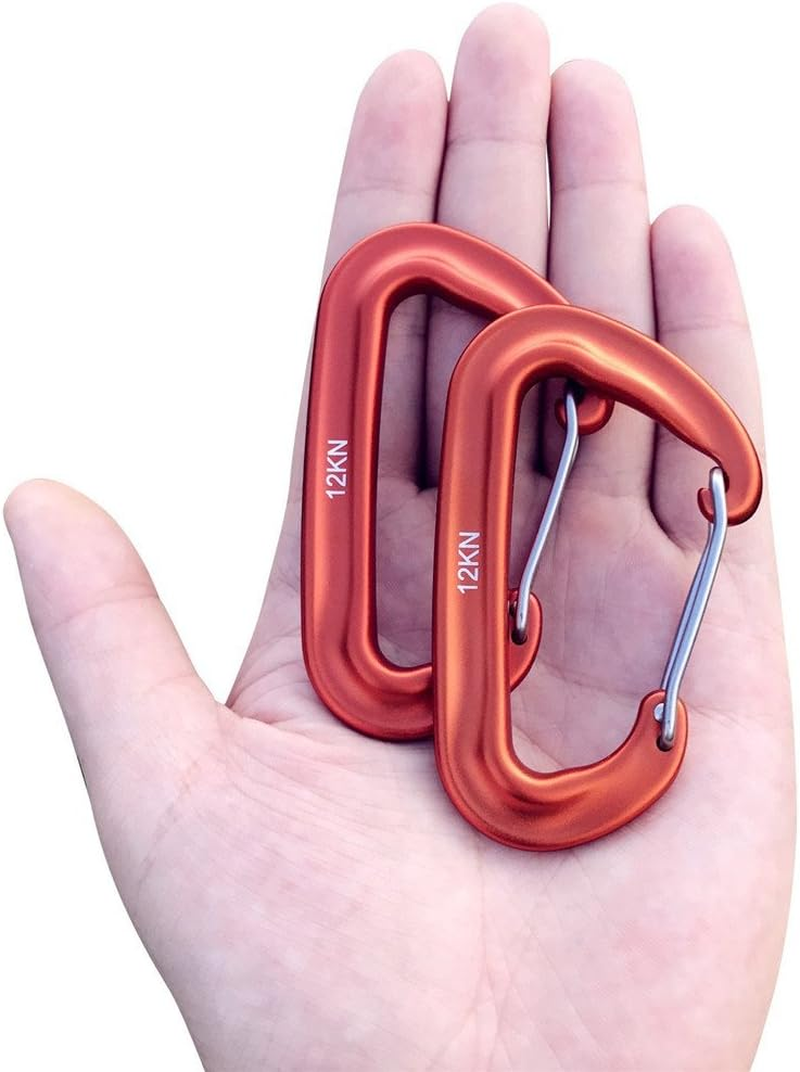 L-Rover 12 Kn Aluminum Wire Gate Carabiners 2 or 4 Pack- Heavy Duty, 2,645-Pound Rating for Hammocks, Rv,Fishing,Locking Dog Leash and Harness, Camping, Photography, Key Chains,Hiking & Utility image number 3