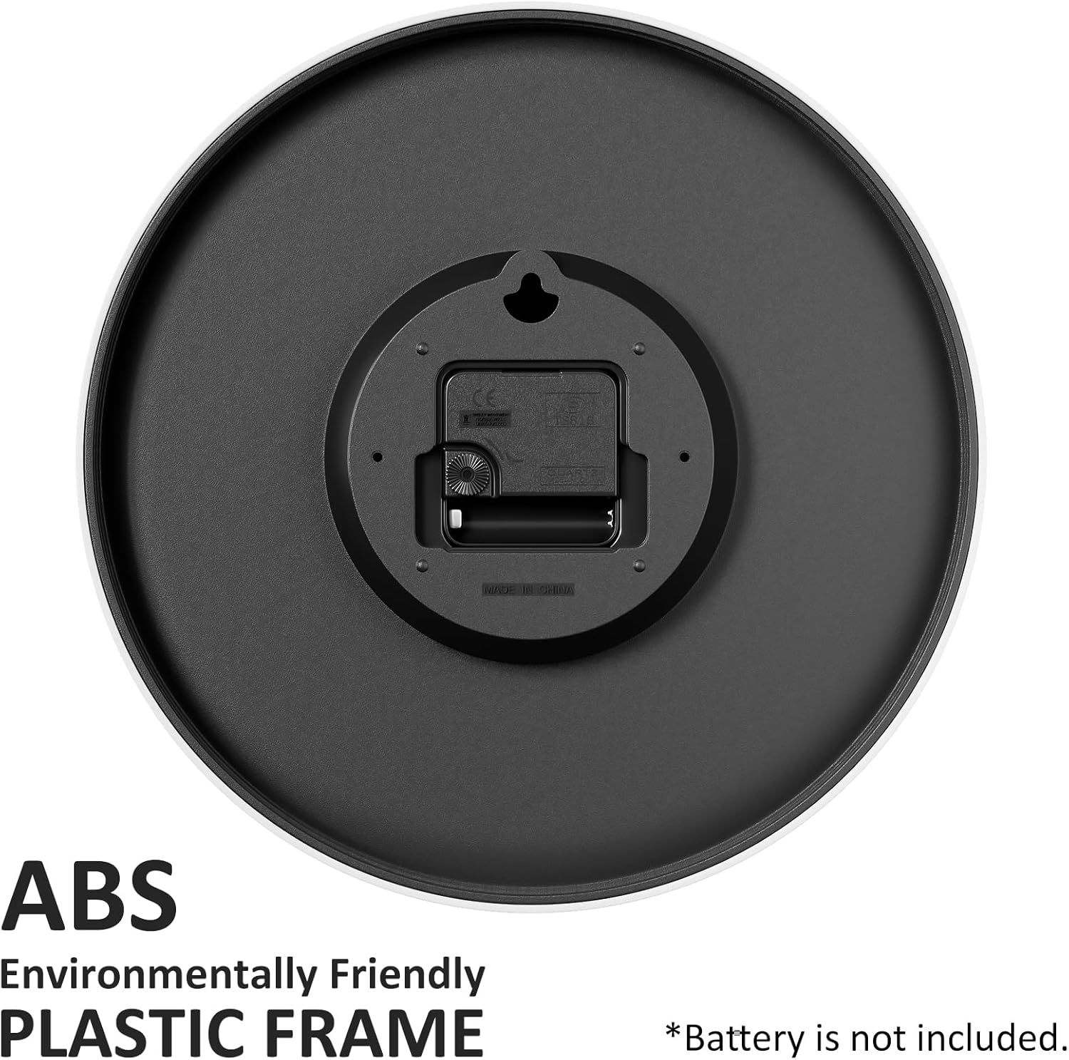 LEFAFA Wall Clock, 12 Inch Silent Non Ticking Wall Clocks Battery Operated, round Easy to Read, Silent Wall Clock for Bedrrom Living Room Kitchen School Office Home Decor (Black) image number 4