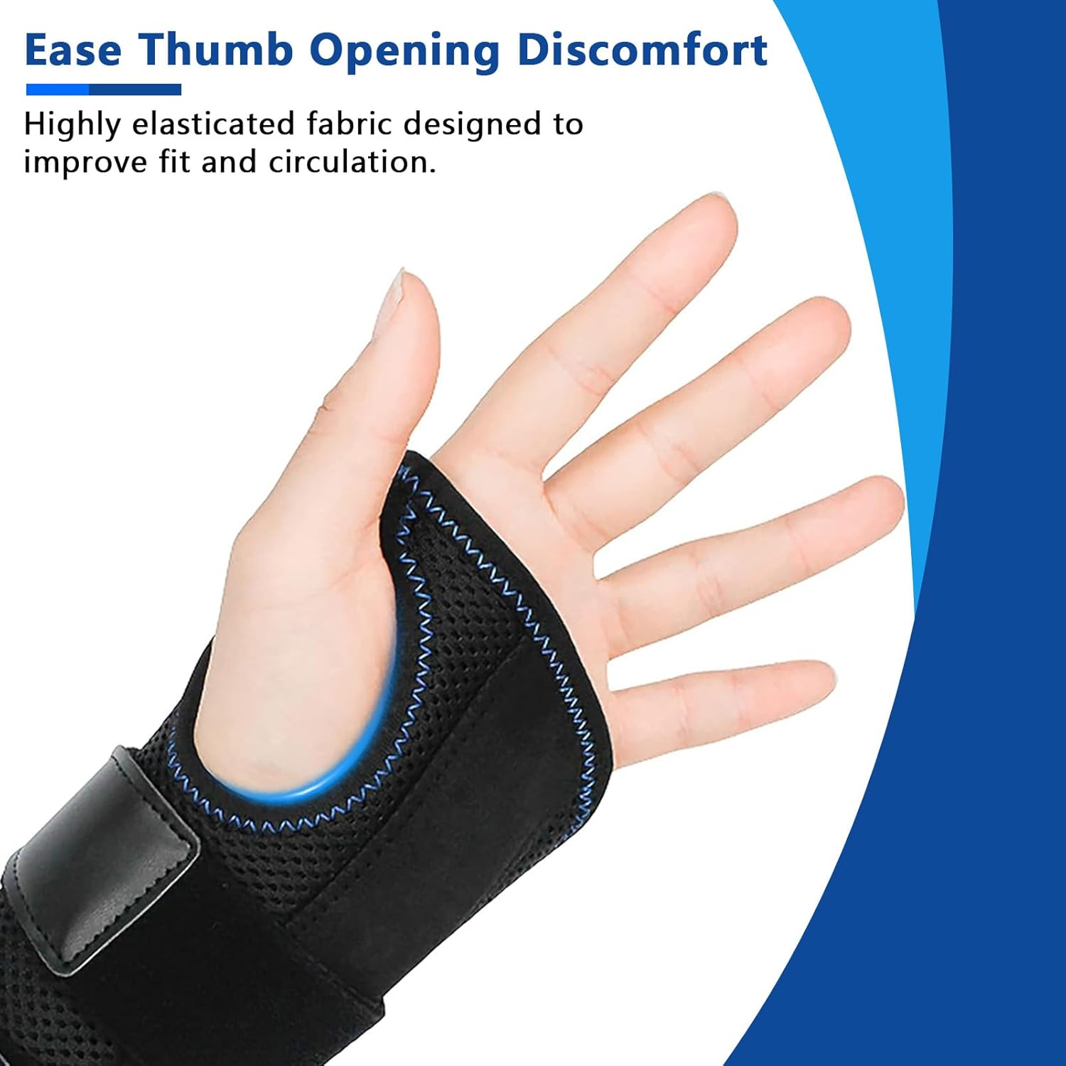 Wrist Splint for Carpal-Tunnel, Carpal Tunnel Relief Wrist Brace with 3 Metal Stabilizers, Adjustable Wrist Support Wrap for Arthritis, Tendonitis, Sprains, Working (Left-M, M) image number 6