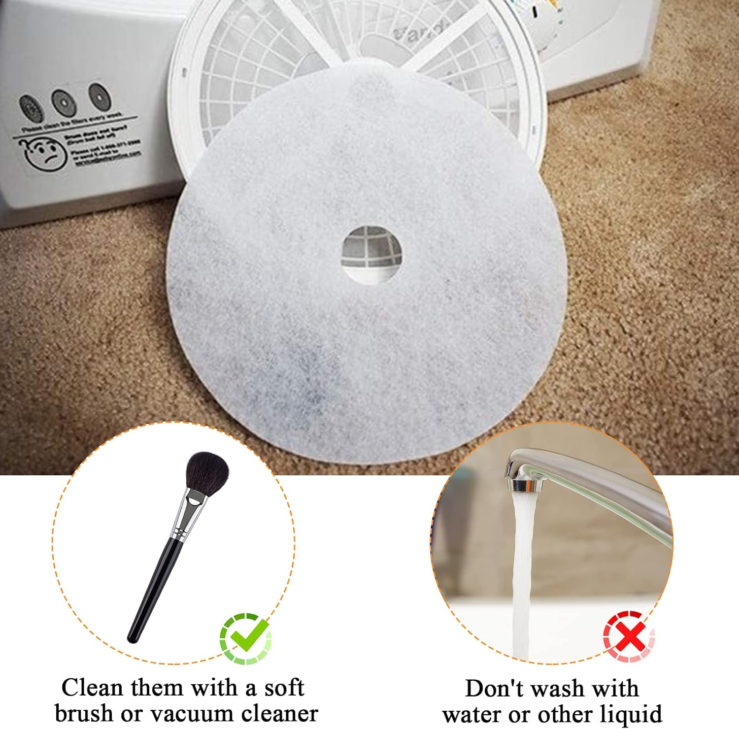 20PCS Universal Cloth Dryer Exhaust,Dryer Lint Filter Replacement Compatible Filter Set Replacement for Panda/Magic Chef/Sonya/Avant image number 3