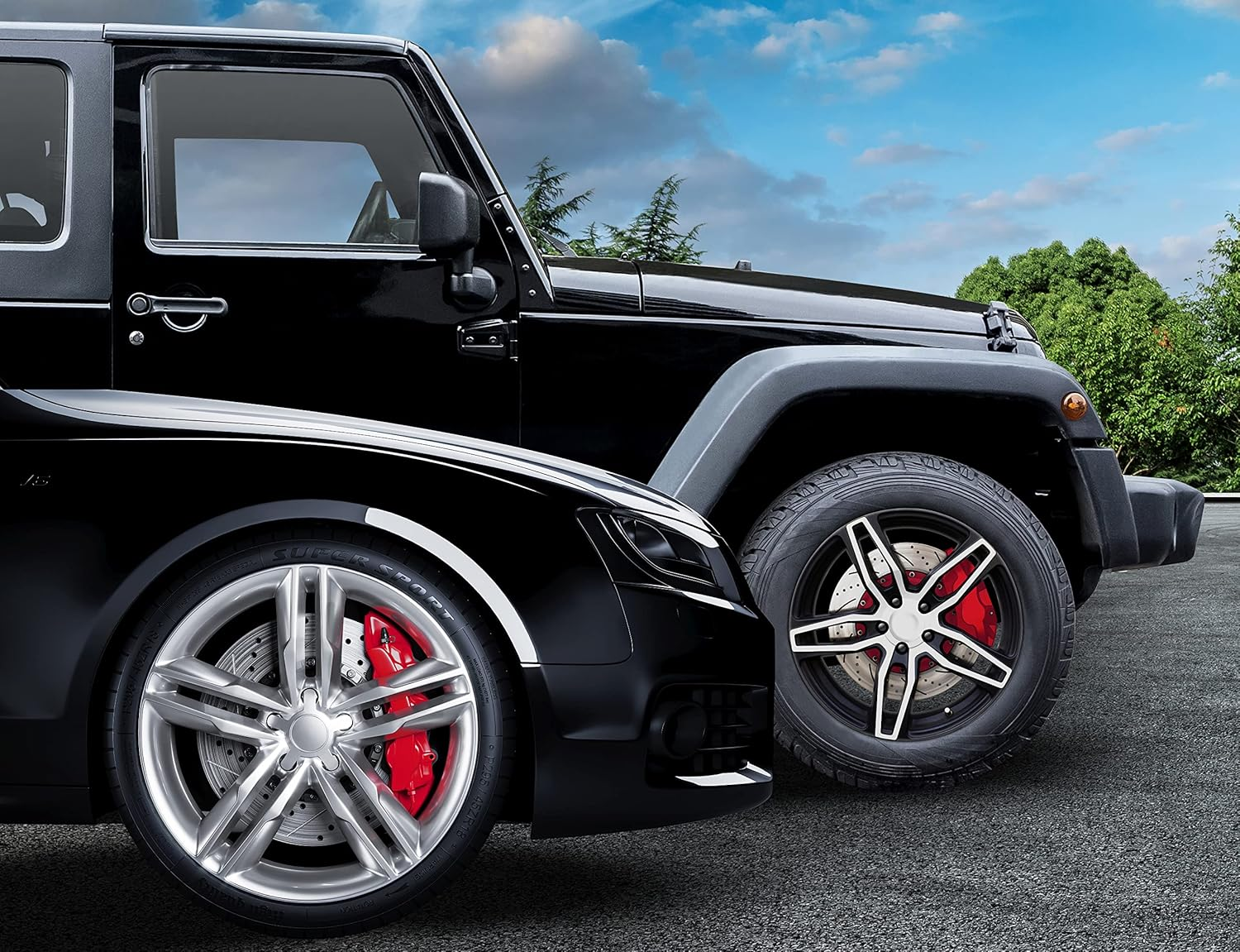 POR-15 42806 Red Caliper Paint - 8 Fl. Oz. image number 1