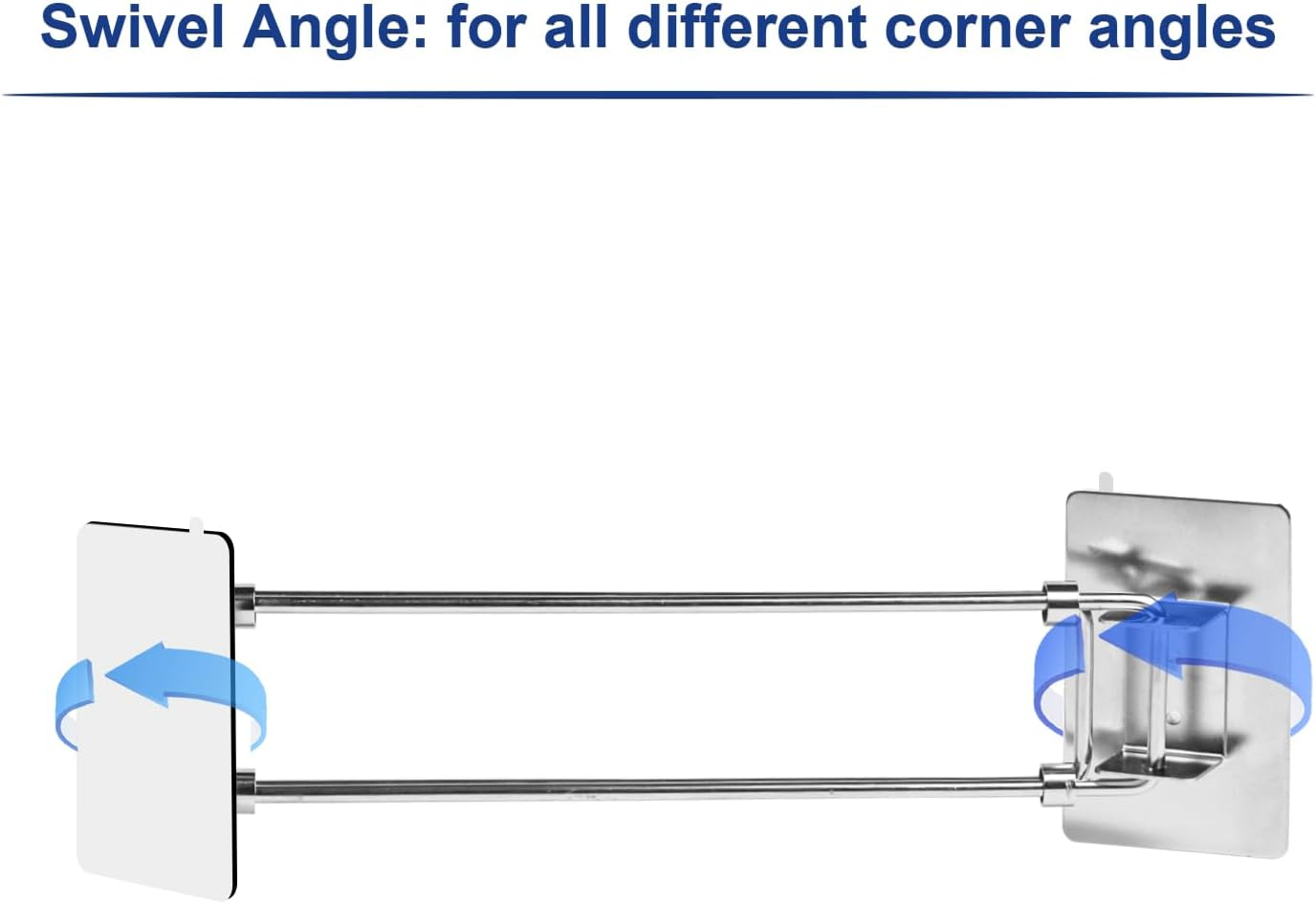 Safoner RV Shower Corner Storage Bar- Adjustable Stainless Steel Rod for Corner Shelves in Camper, Length 7.9-13.7 Inches- RV Bathroom Organization Must Have Accessories (2 Pack image number 6