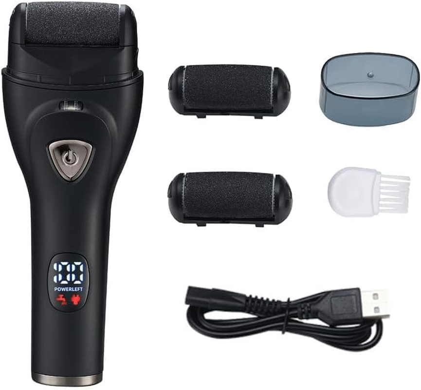 Foot Callus Remover - Professional Electric Callus Remover Pedicure Tools, Waterproof Foot Scrubber File for Hard Cracked Dry Dead Skin, Foot Care Kit,For Dead Skin Ideal with 3 Rollers, 3 Speed image number 6