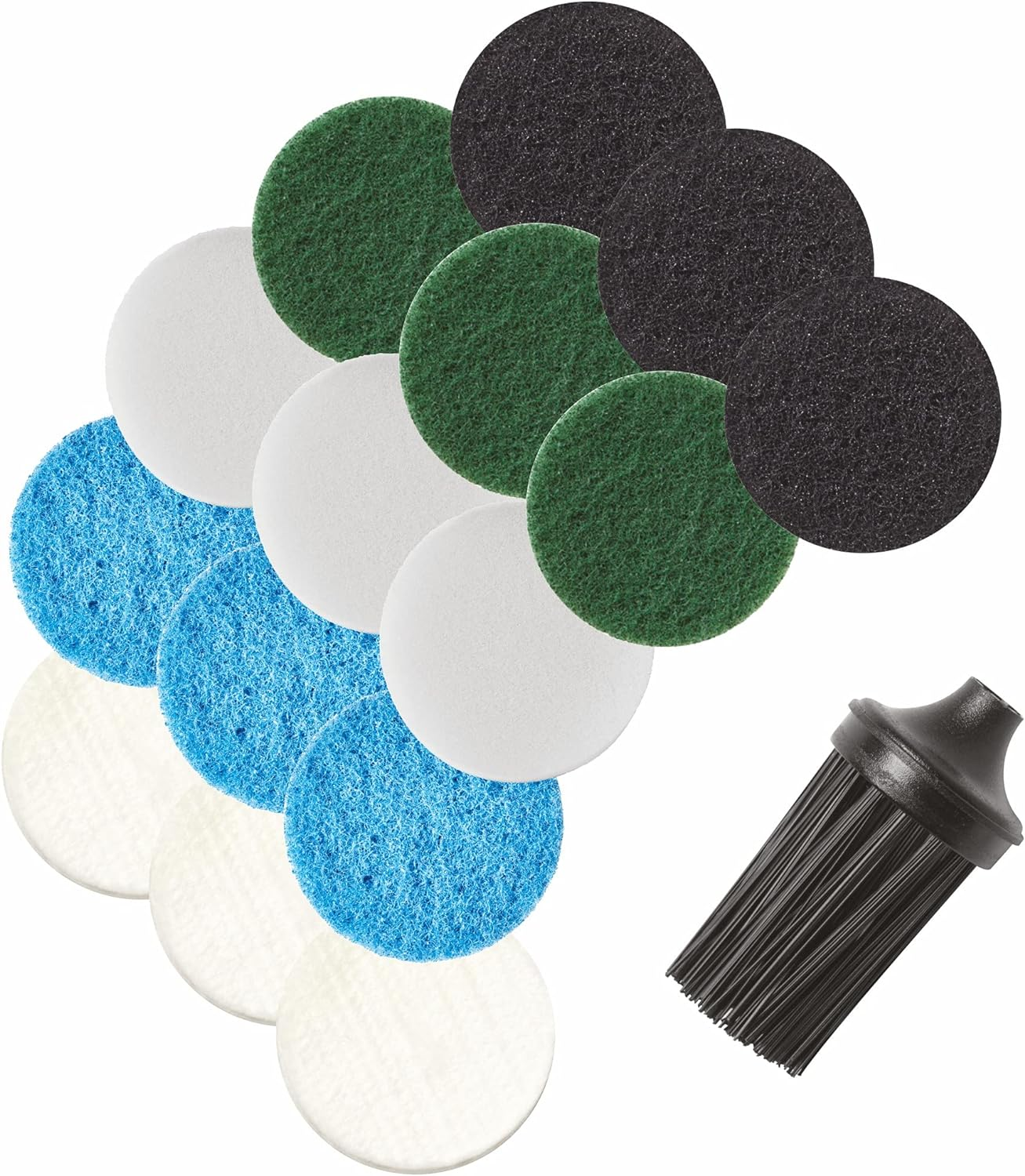 Dremel Versa Mega Accessory Kit - 16 Pcs, Black, Cleaning Kit, 15 Cleaning Pads, 1 Corner Brush, Nylon Storage Bag, Soft Fibers Bristles, Cast Iron Material image number 4