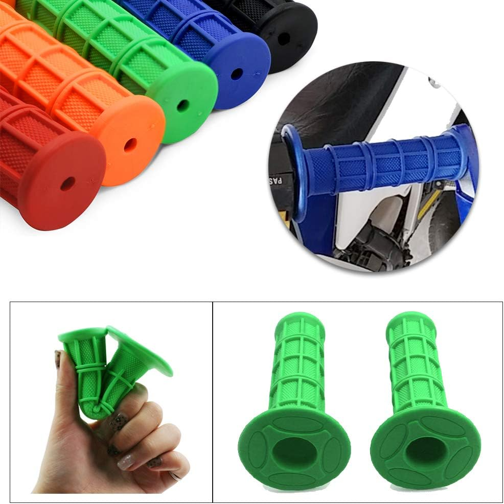 Worldmotop Motorcycle Handlebar Grips Non-Slip Soft Rubber Motorcycle Accessories Grips Handlebar with 7/8'' 22Mm 24Mm Replacement for All off Road ATV Dirt Bike, Bike Handle Grips (Orange) image number 3
