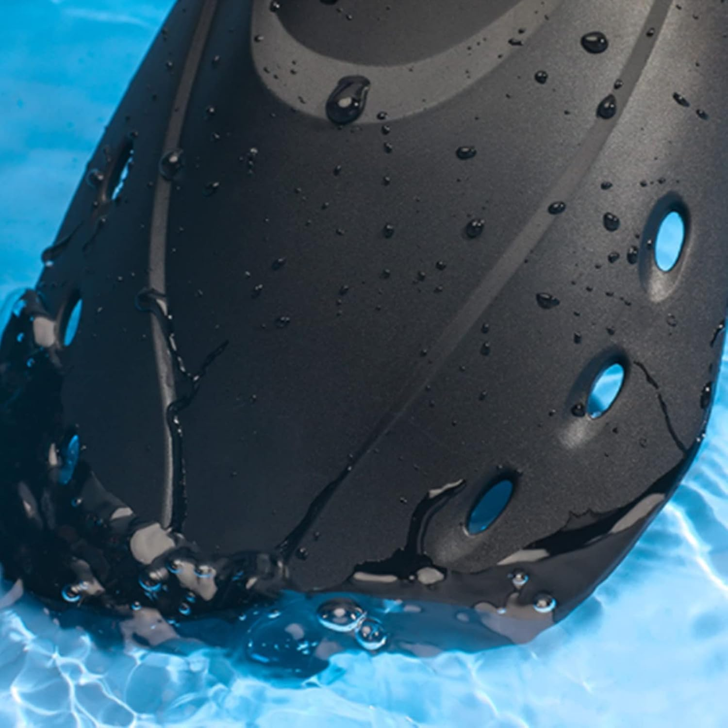 Black Short Fins Comfortable and Adjustable Swimming Training TPR Short Fins Softer Edges for Snorkeling, Swimming and Diving image number 6