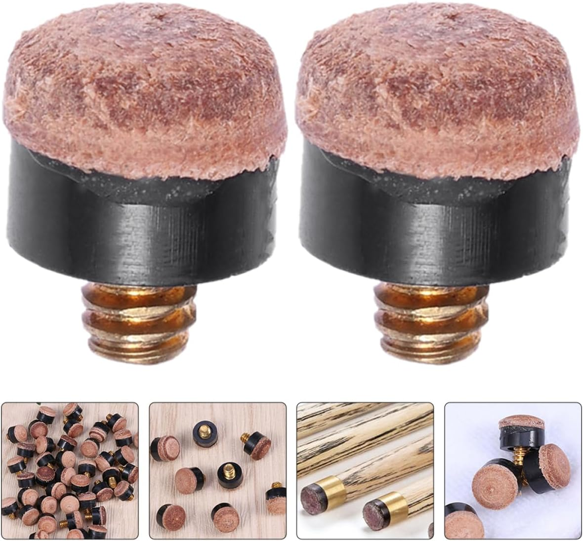 40Pcs Replacement Billiard Cue Tips Snooker Cue Tips Pool Screw Stick for Billiard Accessories image number 2