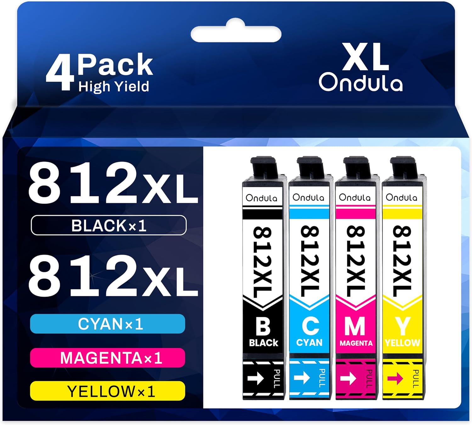 Ondula 212XL Ink Cartridge Compatible for Epson 212 XL 212XL Ink Cartridges for Expression Home XP-2100 XP-3100 XP-3105 XP-4100 Workforce WF-2810 WF-2830 WF-2850 (5 Pack)