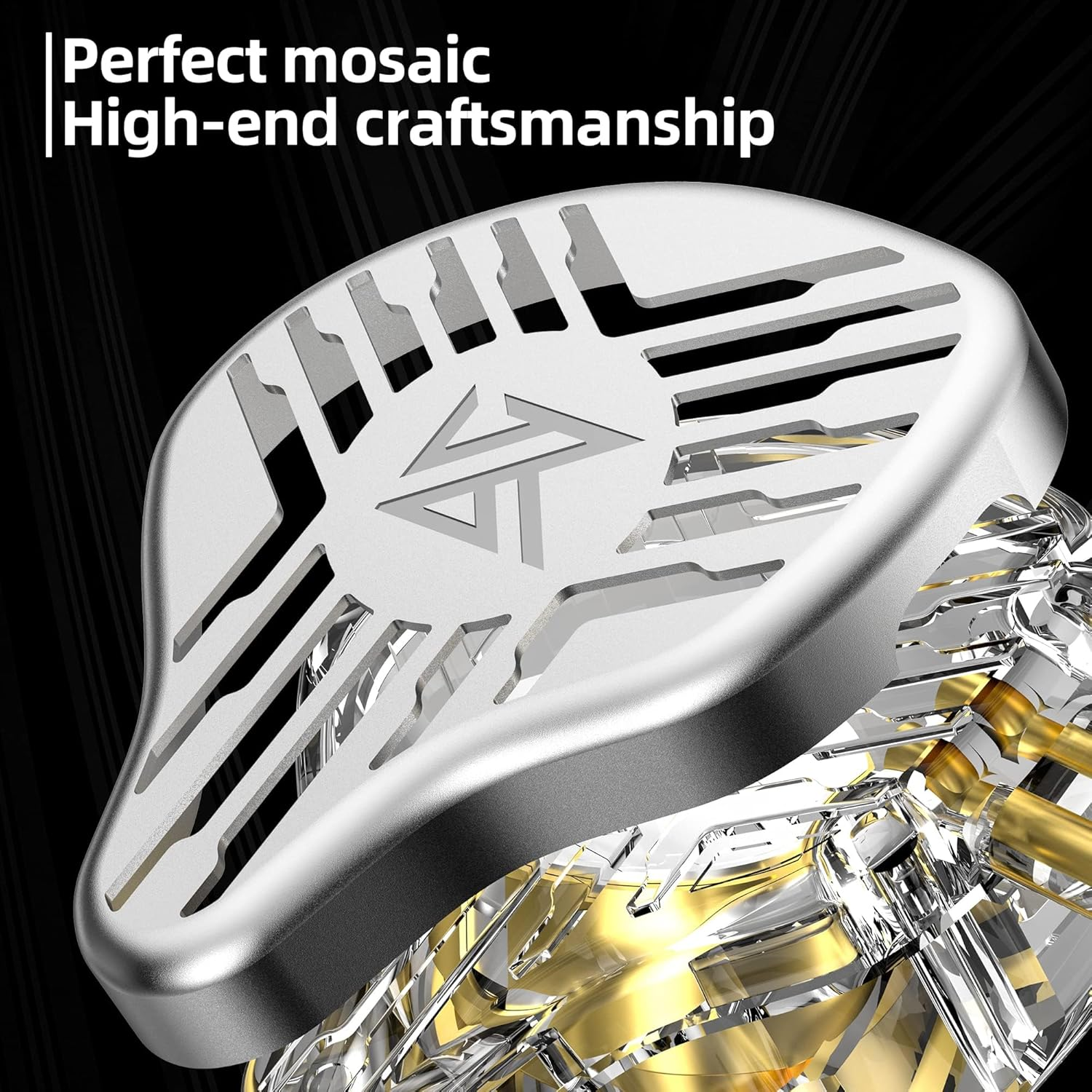 KZ EDS in Earphone,10 Mm Dual Magnetic Circuit Moving Coil Unit Rofessional Configuration KINBOOFI Earphone,High Resolution Noise-Canceling Headphone Headset for Sports & Exercise (With Mic, Black) image number 3