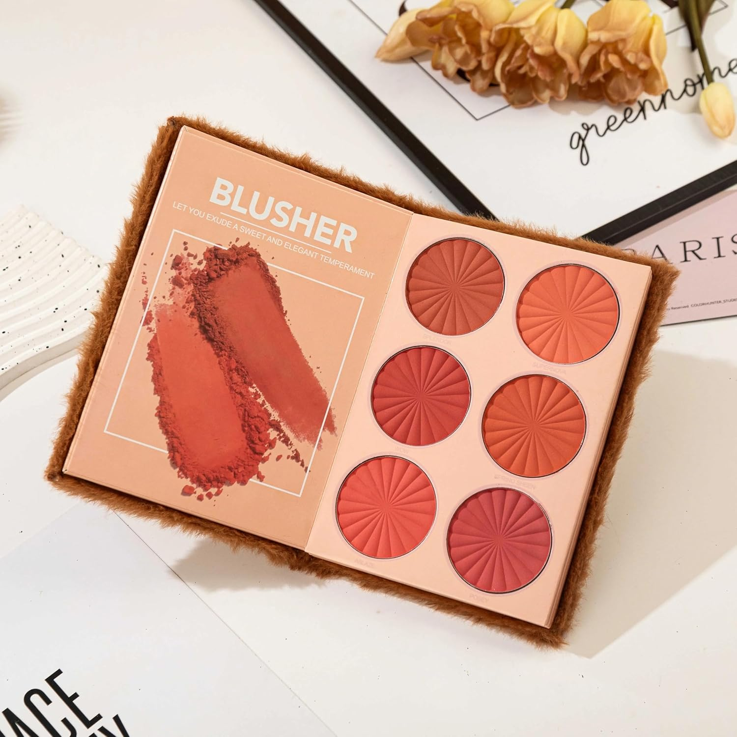 Afflano Makeup Palette,Eyeshadow & Highlighter & Blush & Contouring,4-Layer Book-Style Foldable Makeup Palette Set,Matte Glitter Metallic Shimmer, Highly Pigmented Long Lasting Make up Pallet image number 3