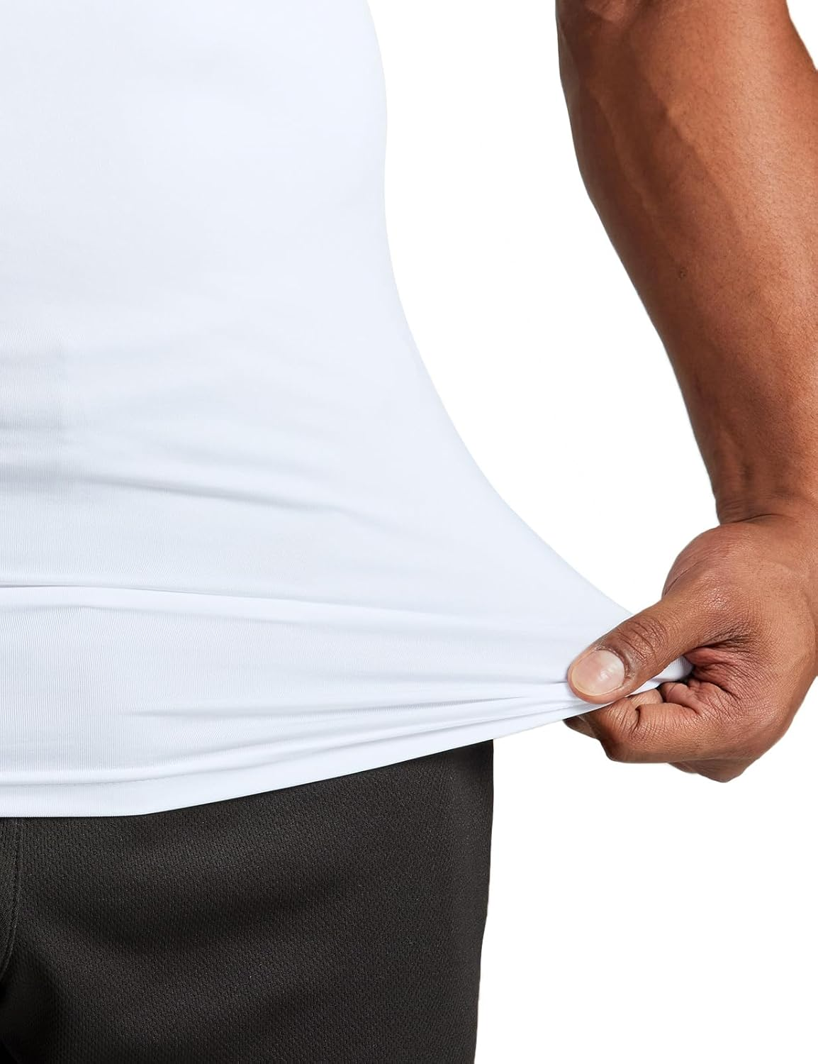 TSLA Men'S Athletic Compression Sleeveless Tank Top, Cool Dry Sports Running Basketball Workout Base Layer MUN24-WHZ Small image number 4