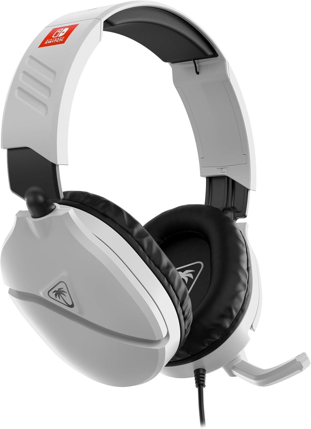 Turtle Beach Recon 70 Wired Gaming Headset Officially Licensed for Nintendo Switch, Nintendo Switch OLED and Lite Model &ndash; Flip-To-Mute Mic, 40Mm Speakers, Adjustable, Lightweight Design, White image number 3
