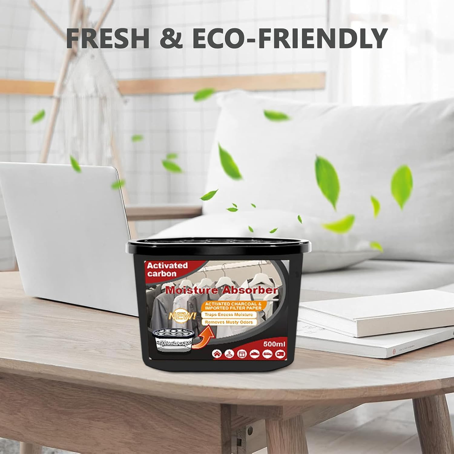 8 Pack Moisture Absorbers Boxes, Portable Humidity Absorber for Bathroom, Closet, Car, Dehumidifier with Activated Carbonfor image number 6