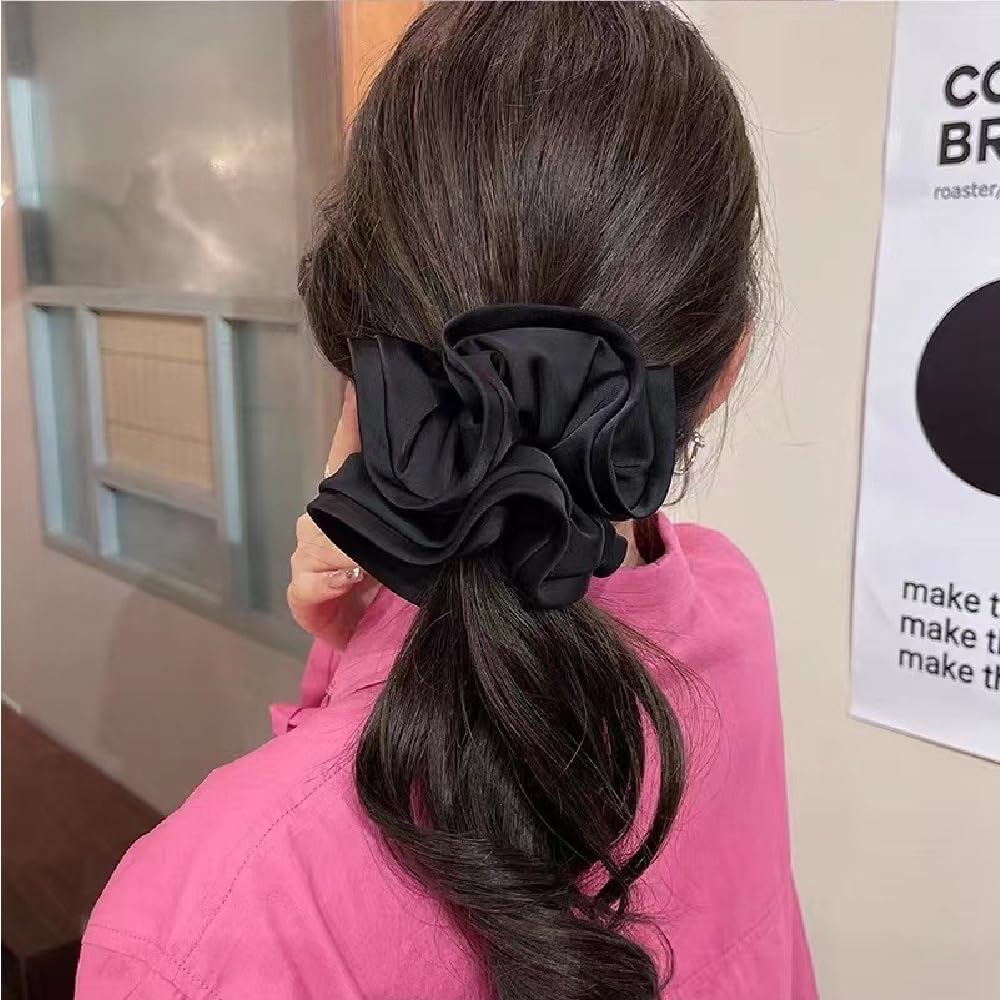 3 Pcs Large Scrunchie, Oversized Scrunchie, Scrunchies for Women,Oversized Scrunchy Extra Big Scrunchie Ponytail Holders Hair Accessories image number 5