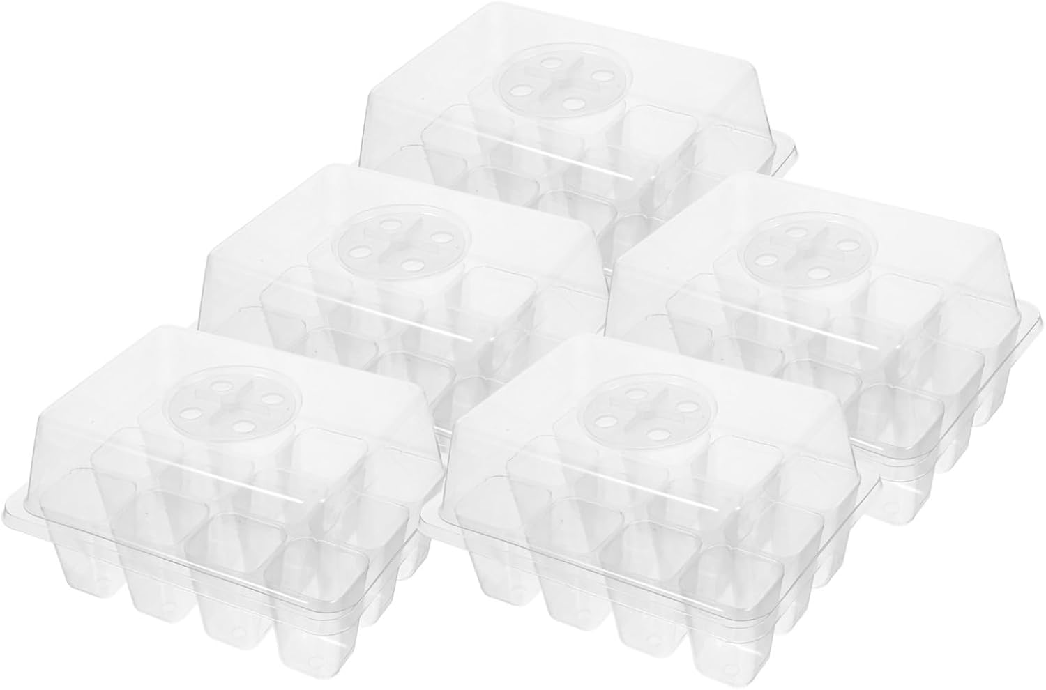 SUPVOX 5Pcs Seedling Tray Plant Nursery Pot for Hydroponic Grow Gardening Supplies image number 2