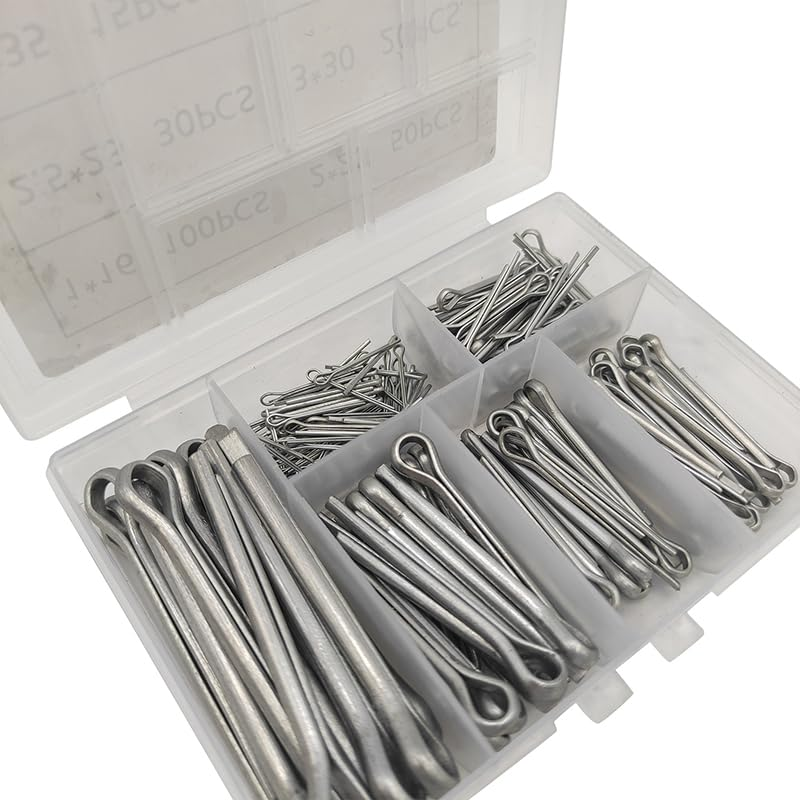 AIMALL 230PCS 304 Stainless Steel Cotter Pin Assortment Set Split Pin Value Kit with Storage Case &ndash; Durable Fasteners for Machinery, Automotive, and Small Engine Repairs image number 6