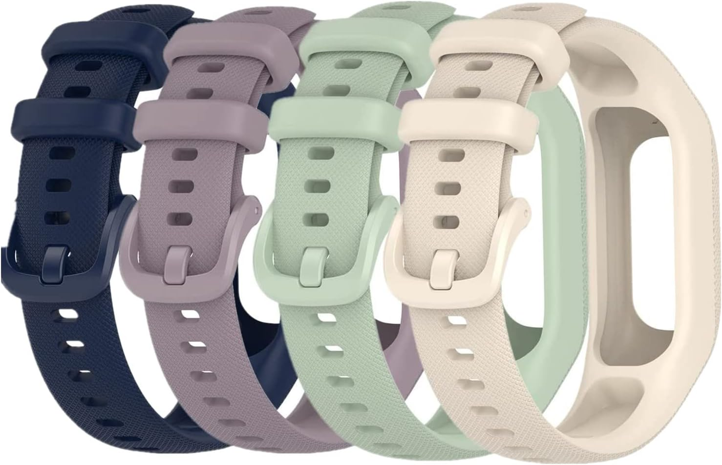 Muovrto Watch Straps for Garmin Vivosmart 5, Soft Silicone Replacement Sport Wrist Band Strap for Running Climbing Cycling