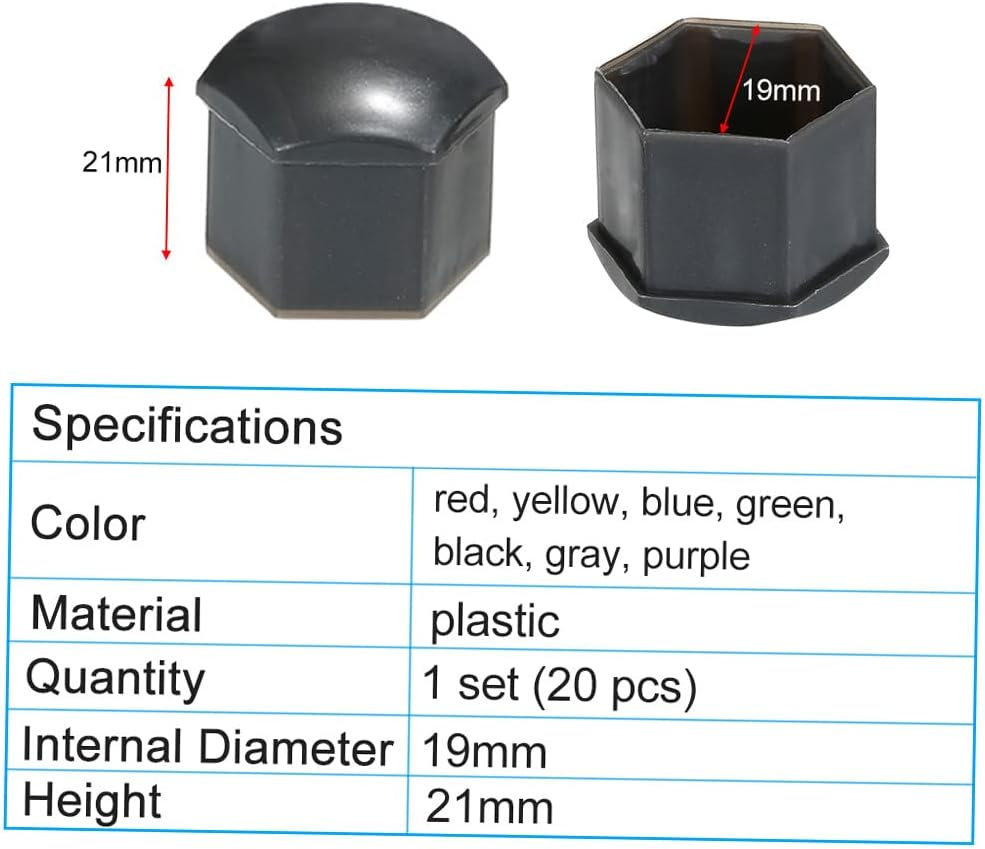 20Pcs Universal 19Mm Wheel Nut Covers Lug Nut Caps Screw Protector image number 5