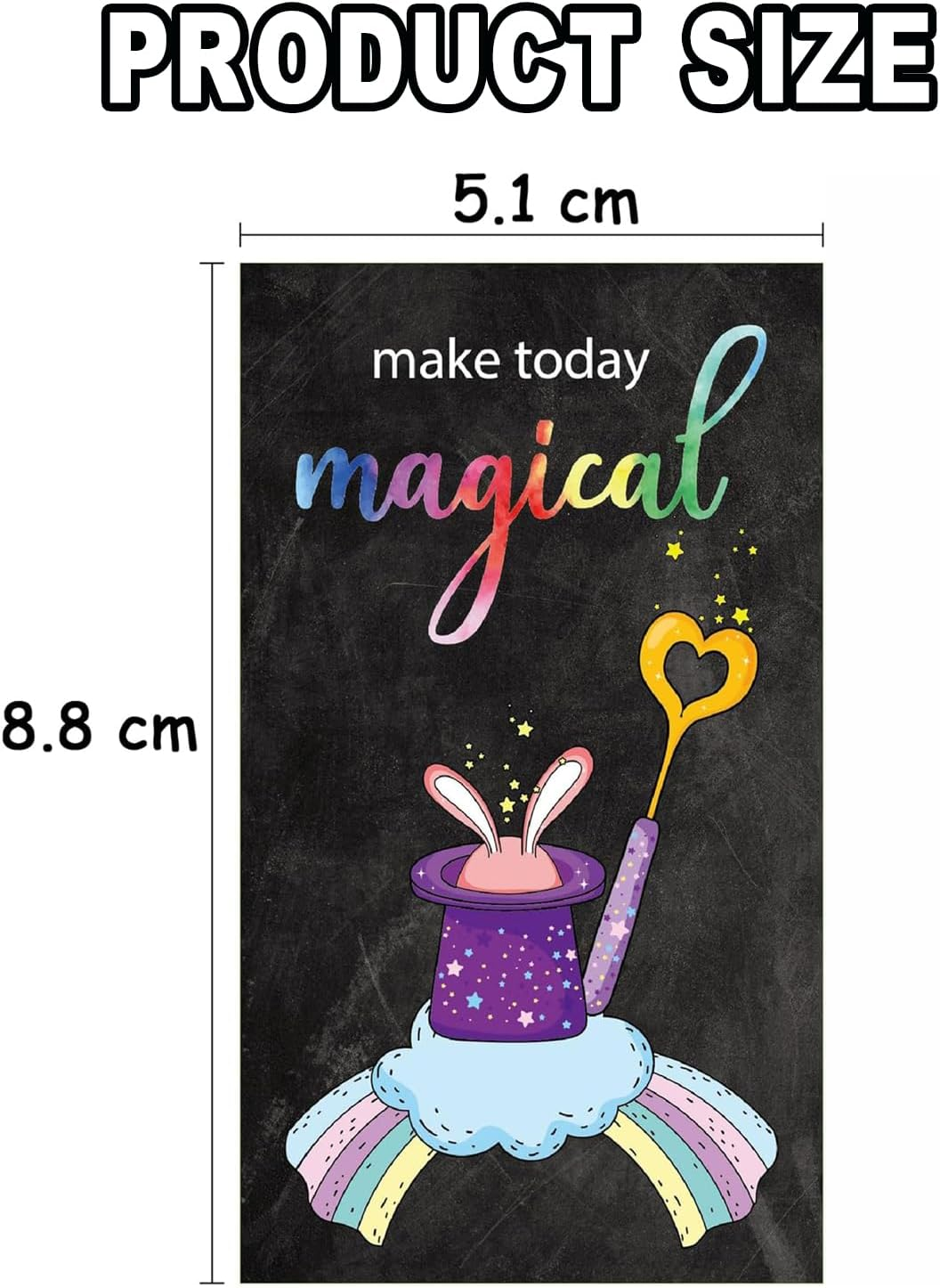 BEANPRECOY 50Pcs Assorted Inspirational Cards Motivational Kindness Mini Note Cards Positive Affirmations Cards Chalkboard Design Encouragement Mindfulness Affirmation Card with Unique-8.8X5.1Cm image number 5