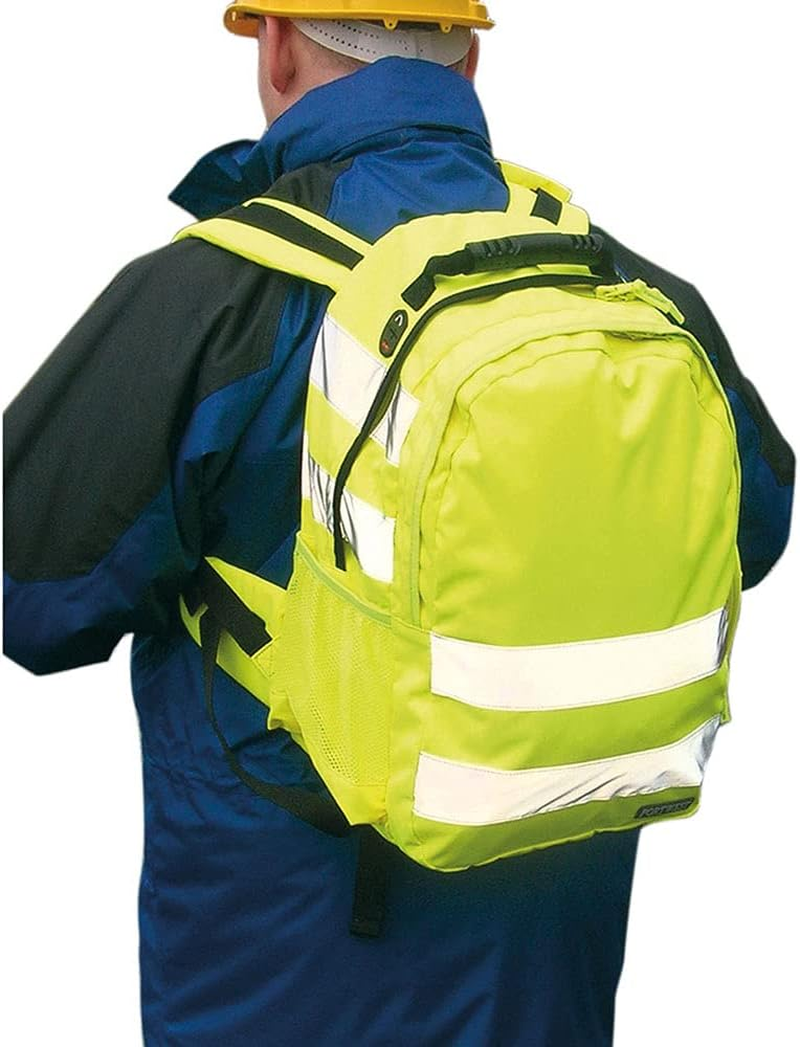 Portwest Unisex Hi Vis Rucksack, Yellow, One Size
