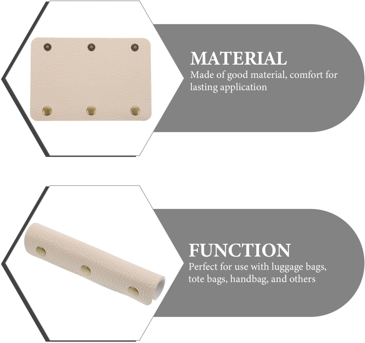 PACKOVE Luggage Bag Handle Protector Pu Leather Handbag Cover Wrap for Stylish Design Enhanced Grip for Comfort and Injury Prevention image number 3