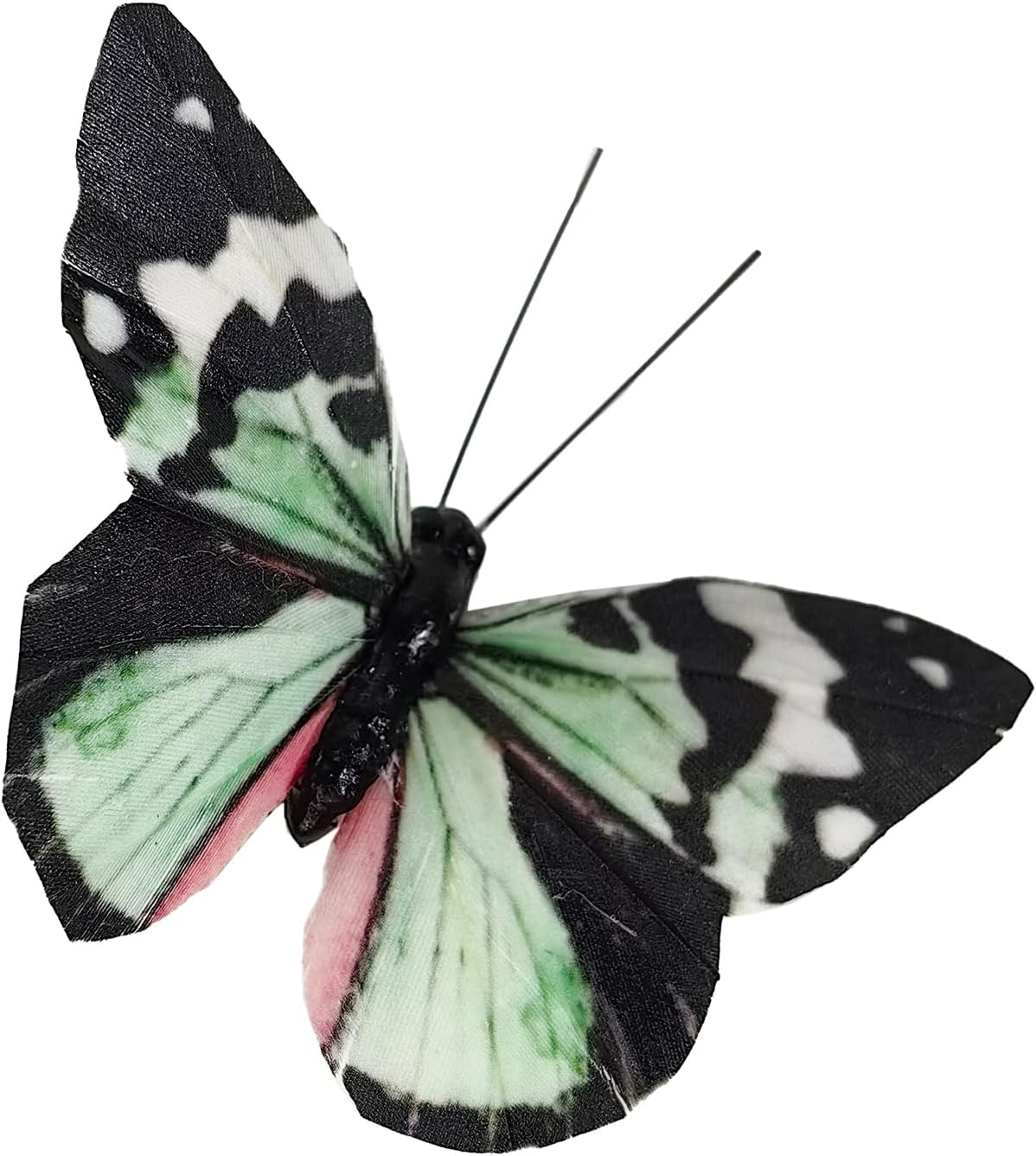 Ychtewy-Feather Butterfly for Craft Decoration Set of 12 with Clip 6 Color Wedding Home Flower Pot Christmas Party Spring Home Decor Floral image number 3