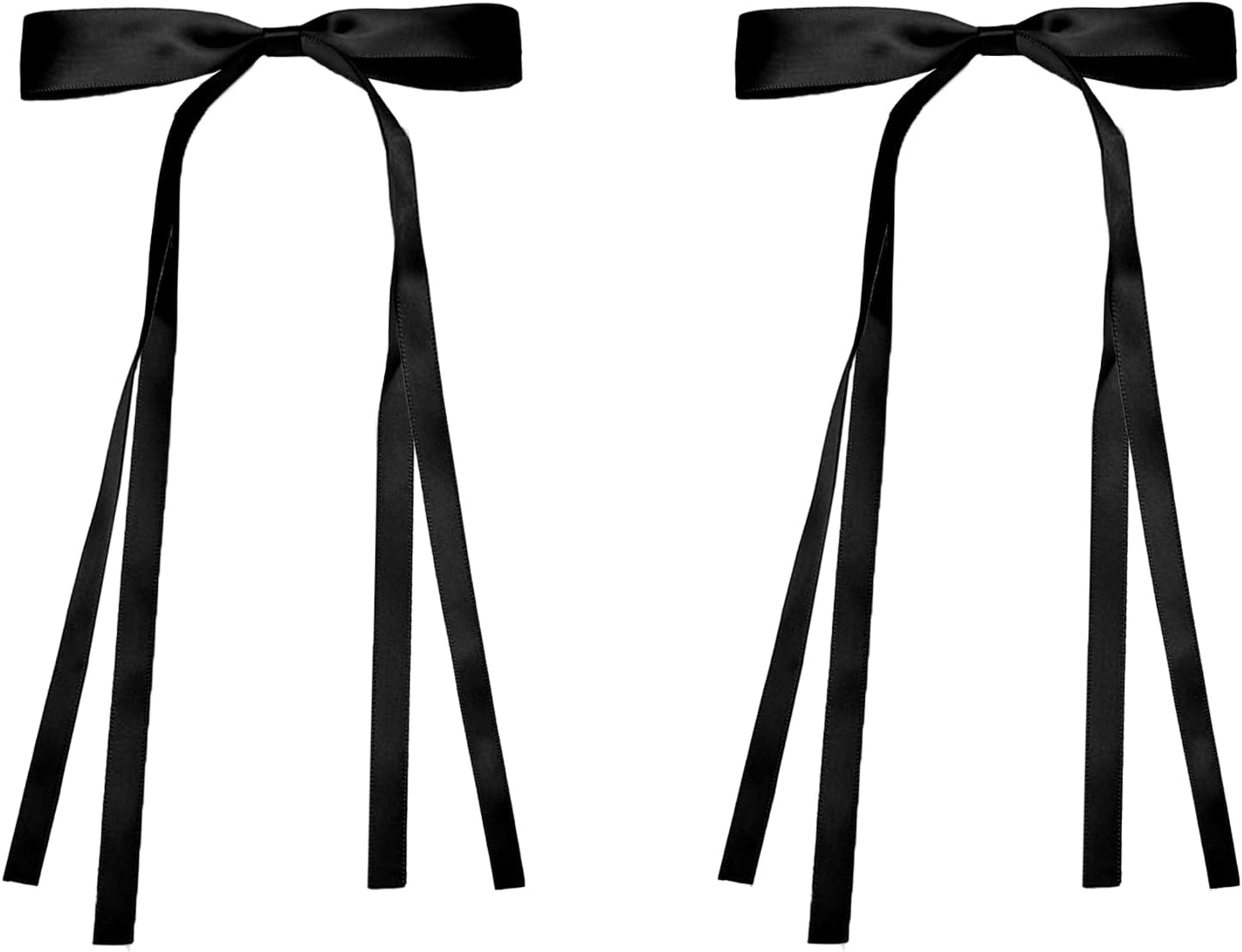 Hair Bows for Women,Hair Ribbon Bows for Women,Red Bow for Hair,Coquette Bows,Long Hair Bows,Ribbon for Hair Bows,Red Hair Clips,Hair Accessories Hair Bows for Festival Party Halloween Christmas 2Pcs