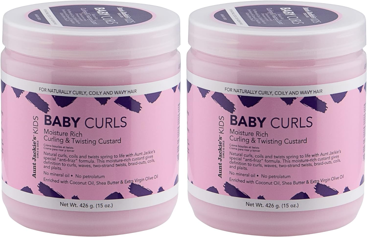 Aunt Jackie'S Girls Baby Girl Curls, Curling and Twisting Custard, Great for Naturally Curly Hair, 15 Ounce Jar image number 3