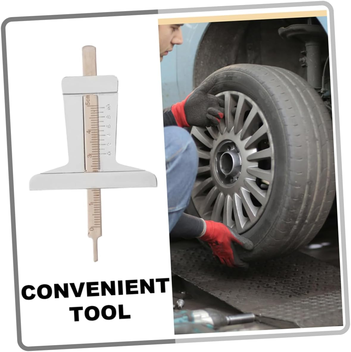 TOPPERFUN 2Pcs Tire Tread Depth Gauge Tool Automotive Replacement Gauge for Car and Caravan image number 5