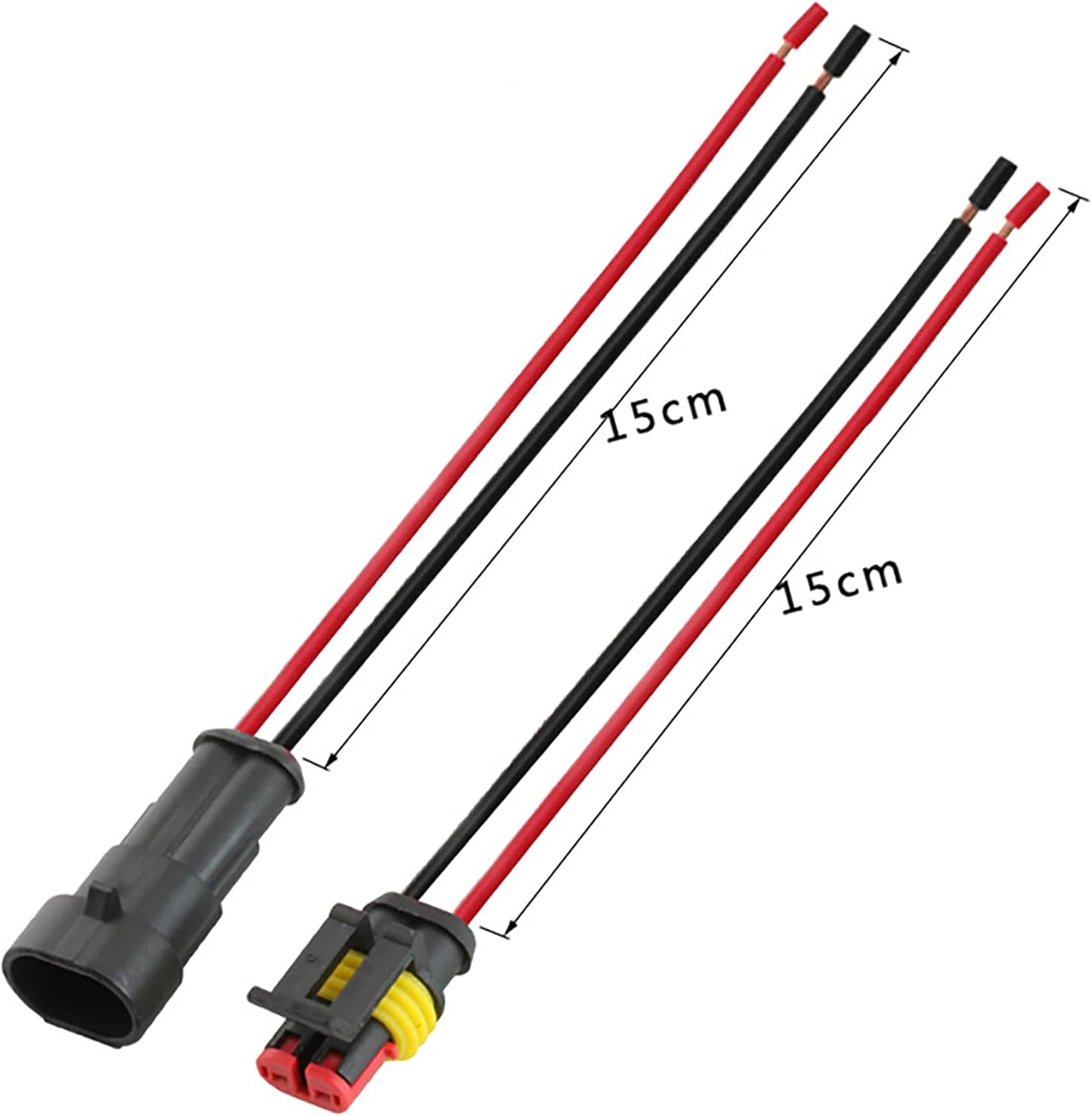 5Pack 5 Pin Connector Waterproof Connector, Tunghey Male and Female Way 16 AWG Wire Suitable for Car Truck, Boat and Other Wire Connection (5P) image number 6