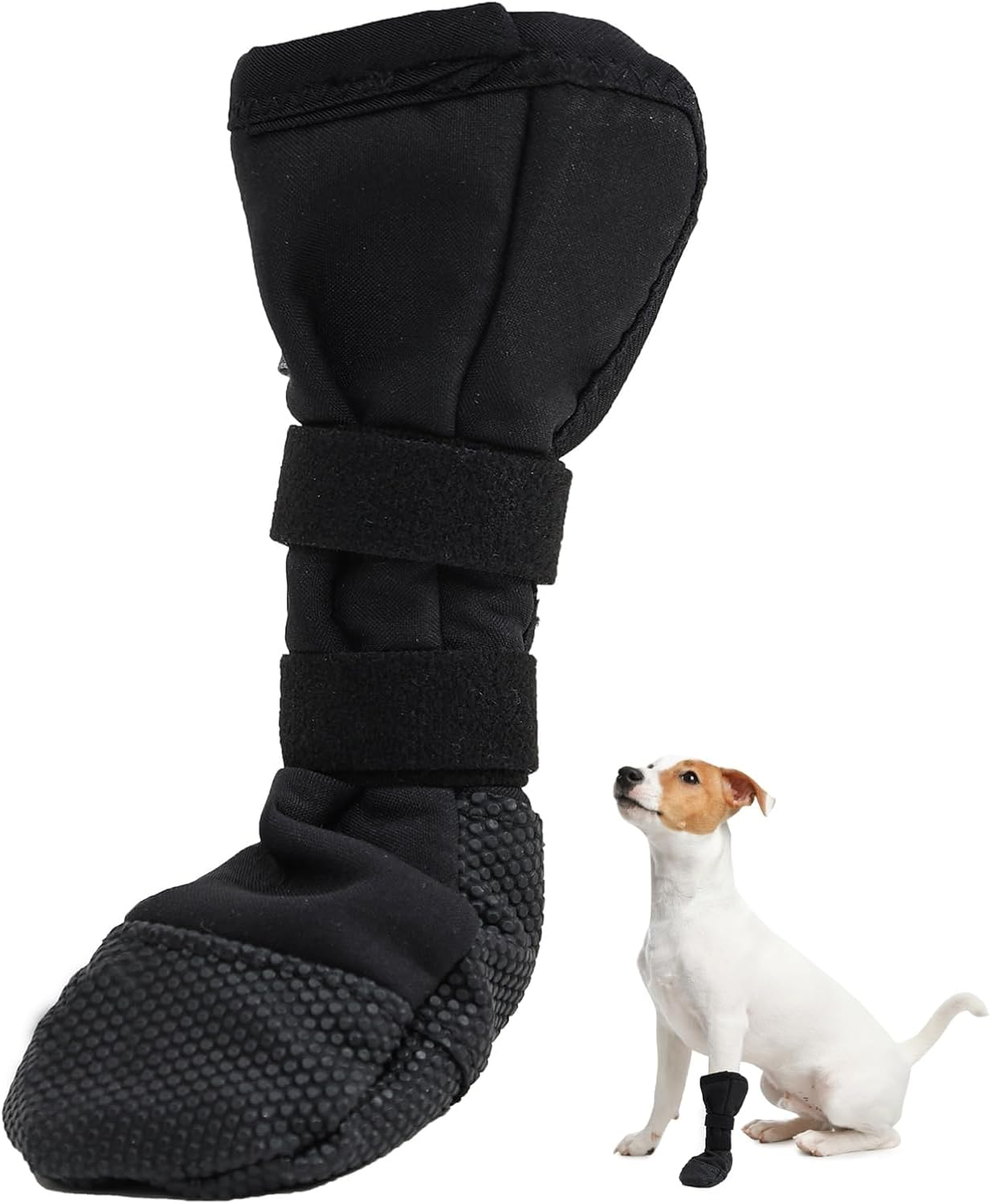 Dog Paw Wound Recovery Boot, Breathable Bootie for Injured Paw, Anti-Slip Shoe with Self-Adhesive Strap, Dog Paw Protector for Outdoor Walking & Keep from Licking Wounds