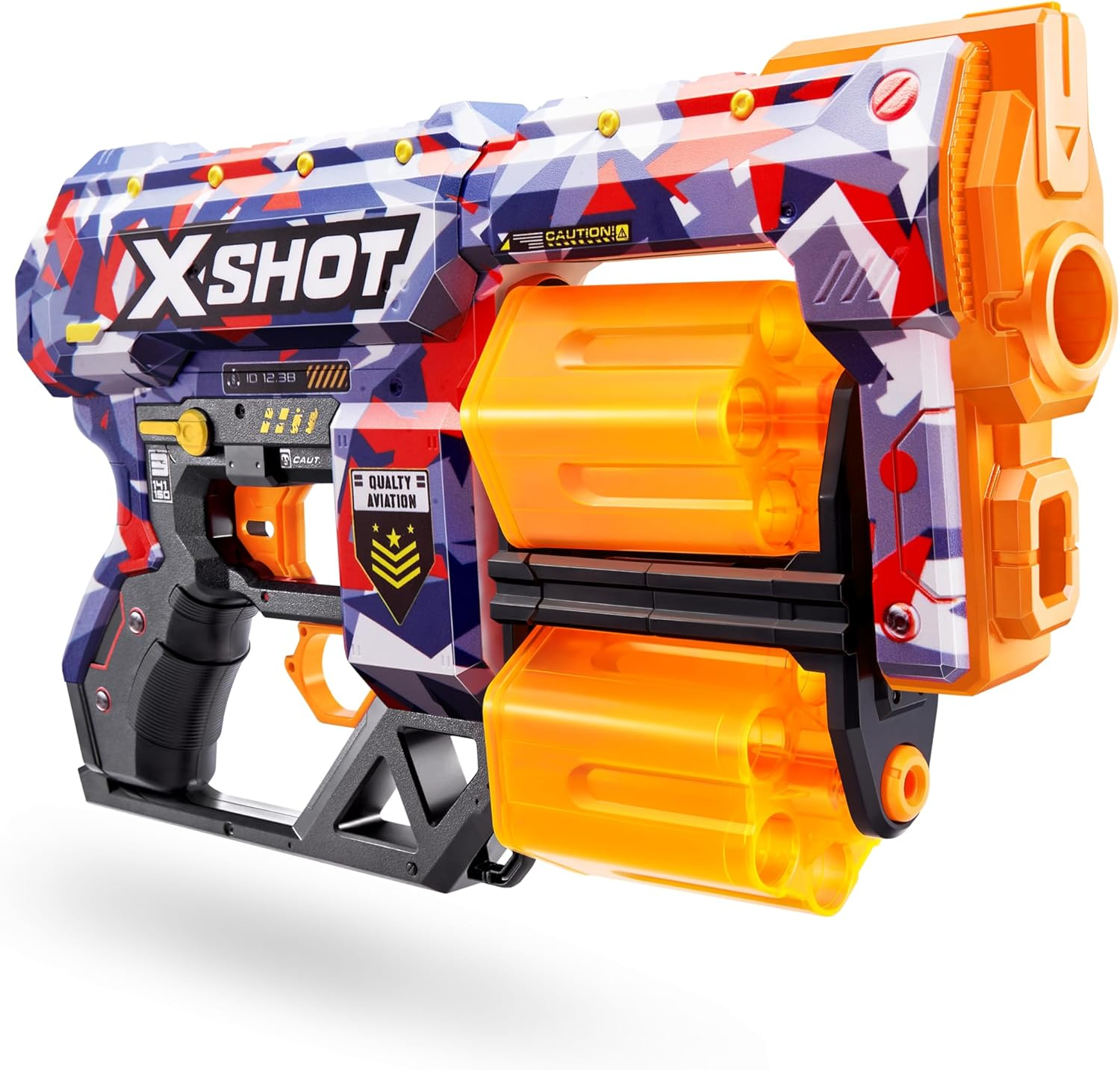 X-Shot Skins Dread Blaster with 24 Darts - Malice Skin by ZURU, Double Rotating Barrels, Air Pocket Dart Technology, Toy Foam Blaster for Kids, Teens and Adults image number 1