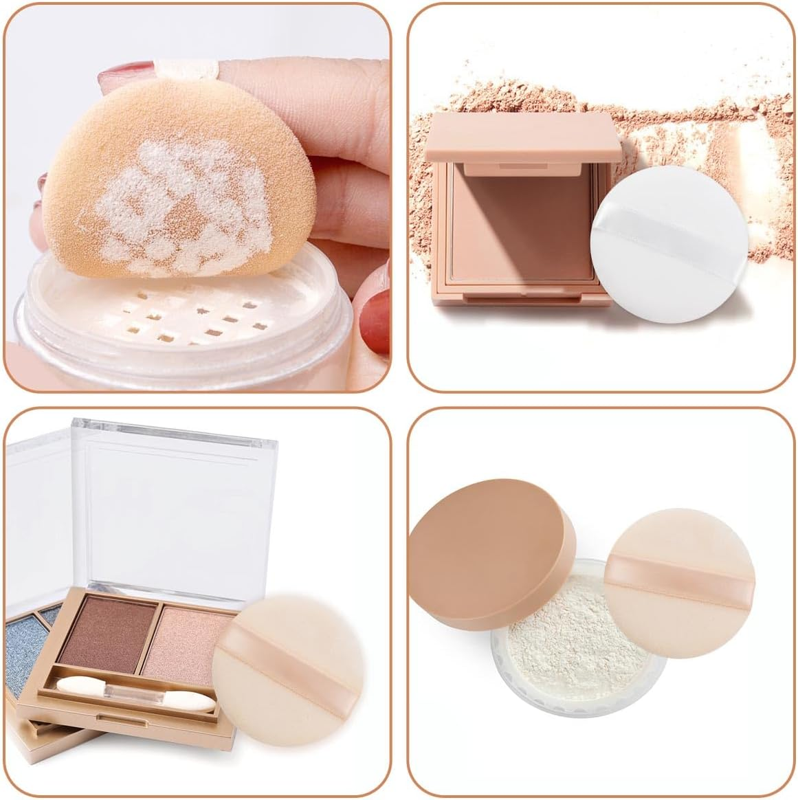 4 Pcs Powder Puffs for Makeup image number 4