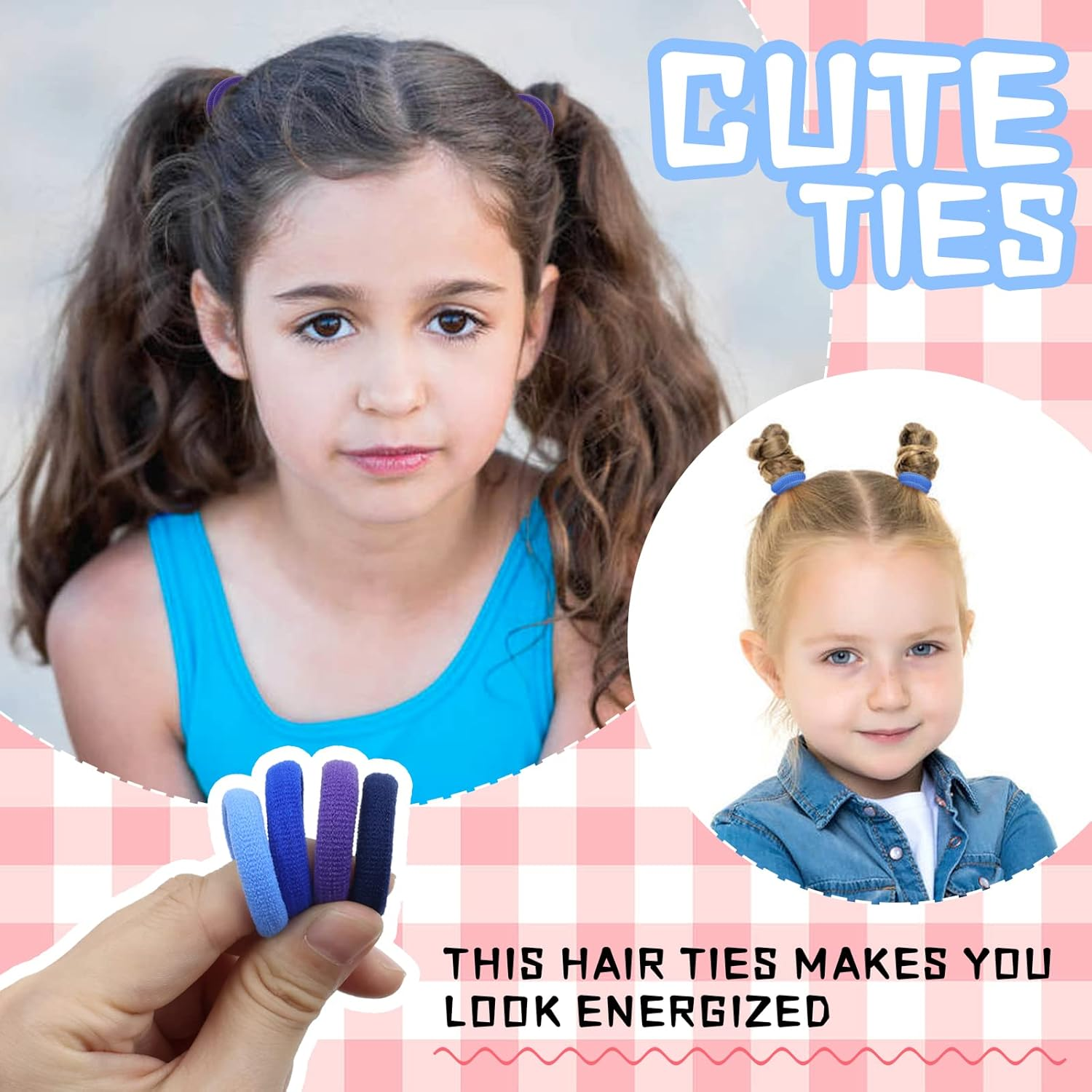 200 Pack Small Terry Cloth Knit Stretchy Wide Thick Colorful Hair Ties Scrunchies Elastics Hair Bands Ties Candy Hair Rubber Bands for Thin Curly Hair Ponytail Holder Hair Accessories for Women Girls image number 4