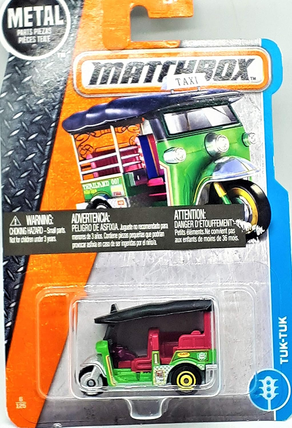 Matchbox 2017 MBX City Tuk-Tuk Thailand Taxi 6/125, Green image number 2