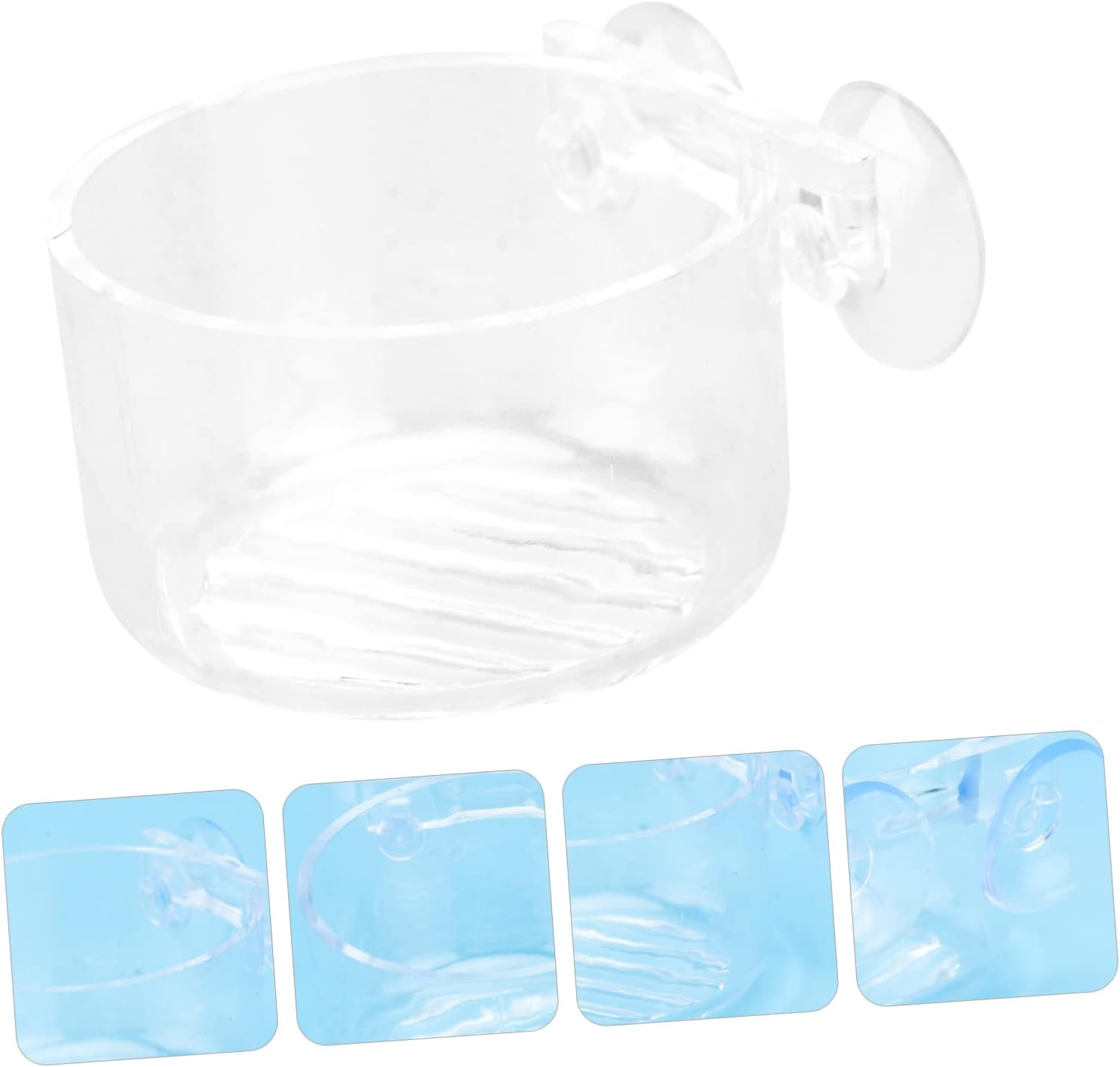 VILLFUL 2Pcs Acrylic Aquarium Feeding Cup Floating Fish Feeder Red Worms Food Holder Fish Tank Aquatic Supplies Automatic PET Feeder Equipment image number 2