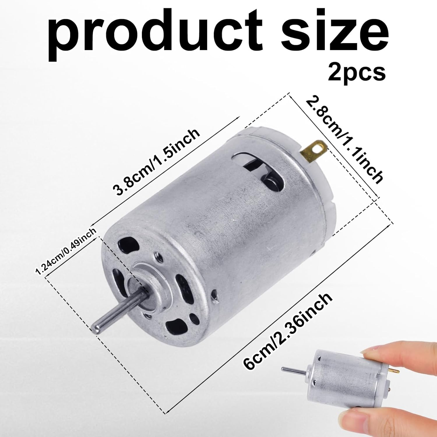 2Pcs 12V DC Fan Motor for Ventline BVD0218-00, RV Bathroom Roof Vent Fan Motor with round Shaft Compatible with Ventline Ventadome Lids Accessories image number 6