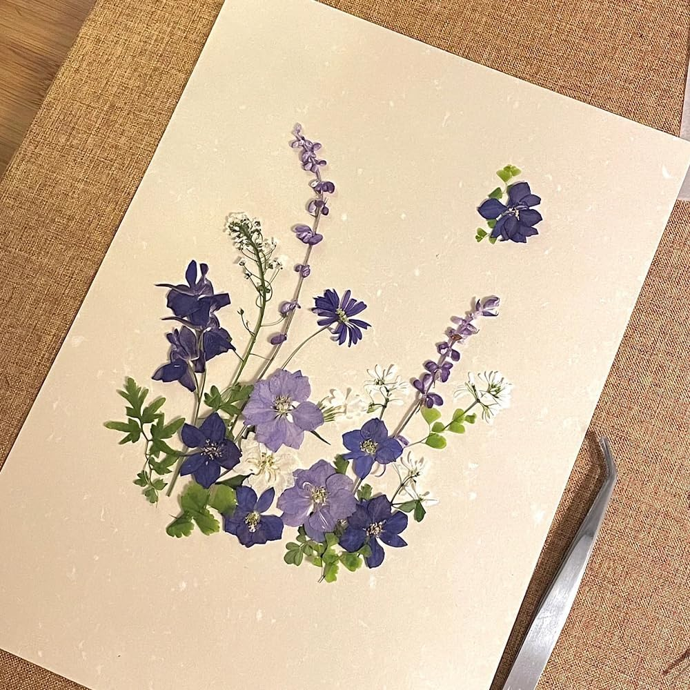 FRAINBOWZ 90Pcs Flower Sticker Scrapbook, Natural Transparent Flower Sticker Scrapbook for Craft Card Notebook Diary DIY Craft image number 2