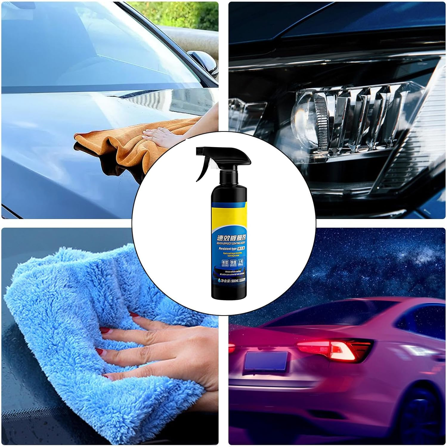 Furtryvl Car Coating Spray for Shine,Auto Coating Renewal Agent - Automotive Paint Shine Spray for Garage Rvs Trucks Motorcycle Suvs Sedans Car Detailers Auto Dealerships Road Trip image number 6