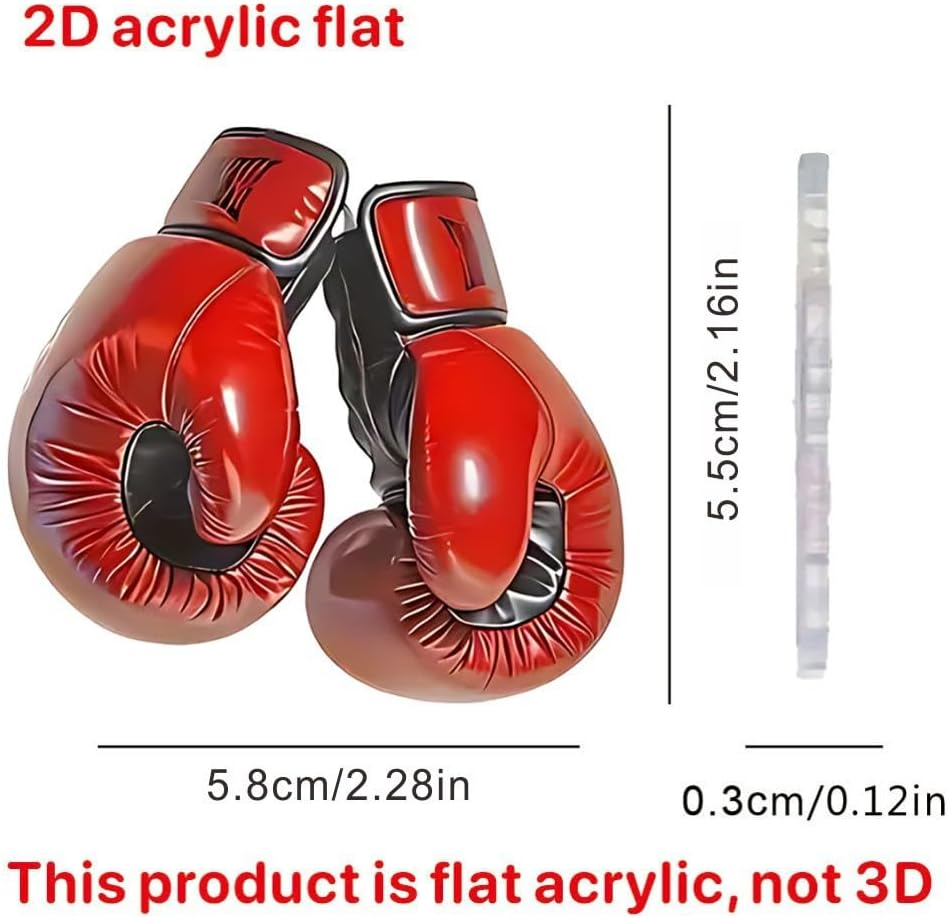 Fokmuaex 1Pcs Exquisite Boxing Gloves Shaped Keyring - Multifunctional Bag Charm & Car Ornament, Creative Accessories for All Ages​ image number 3
