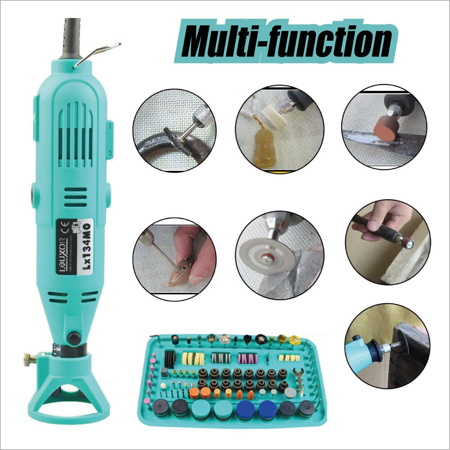 Leona Co 388 Piece Corded Power Rotary Tool Kit Set. Multi Tool with Dremel Compatible Bit Accessories. Drill, Cut, Trim, Grind & Sand in DIY Repairs, Hobbies & Craftwork