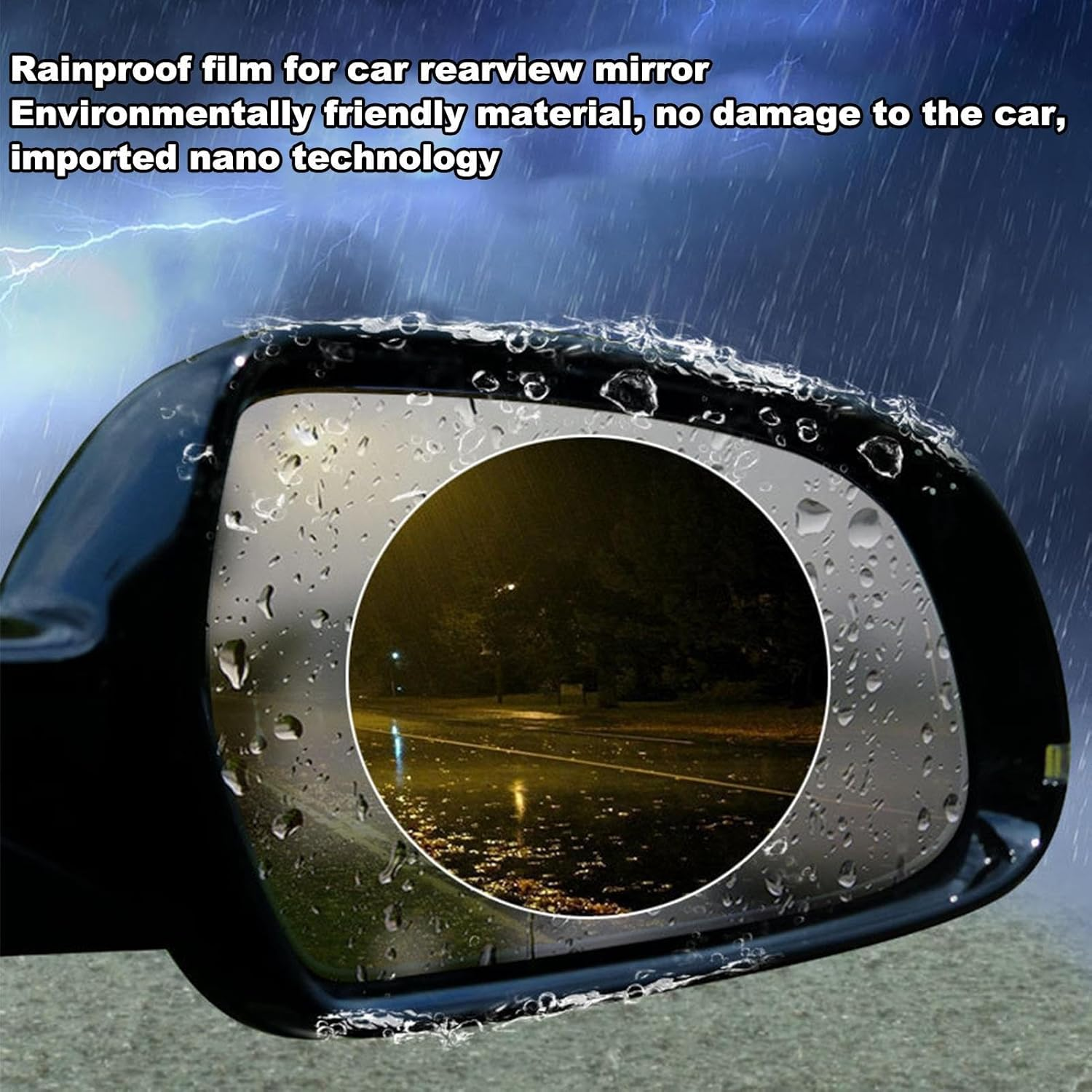 Anti Fog Film - Waterproof Mirrors Film for Side Mirrors,Nano Coating Car Film, Car Mirrors Rain Protector, anti Glare Film for Rear View Mirrors - Oval image number 2